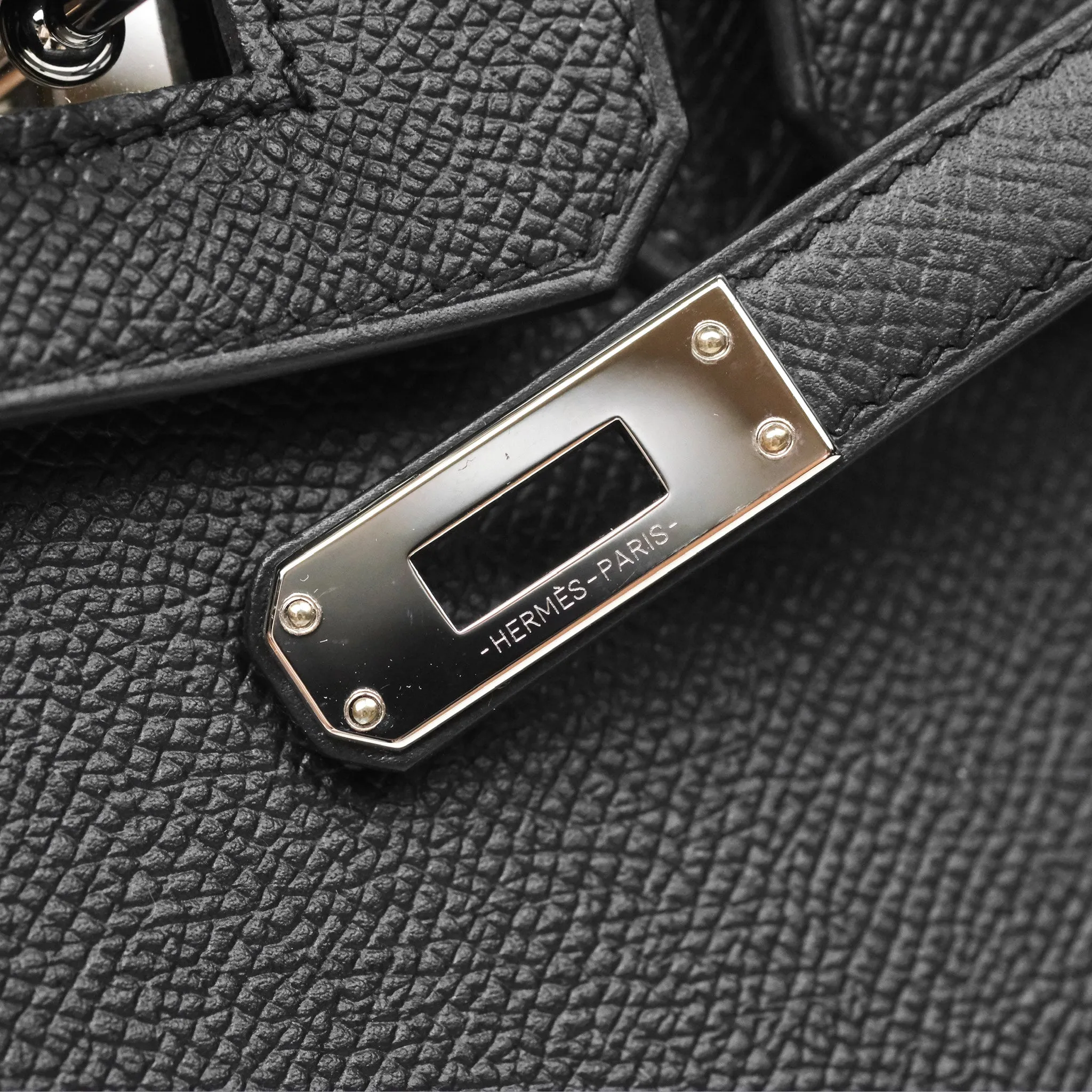 - DM/Email To Purchase - Hermes Birkin 25 Sellier Black Noir 89 Epsom Palladium Hardware