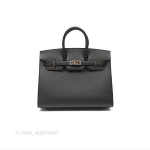 - DM/Email To Purchase - Hermes Birkin 25 Sellier Black Noir 89 Epsom Palladium Hardware