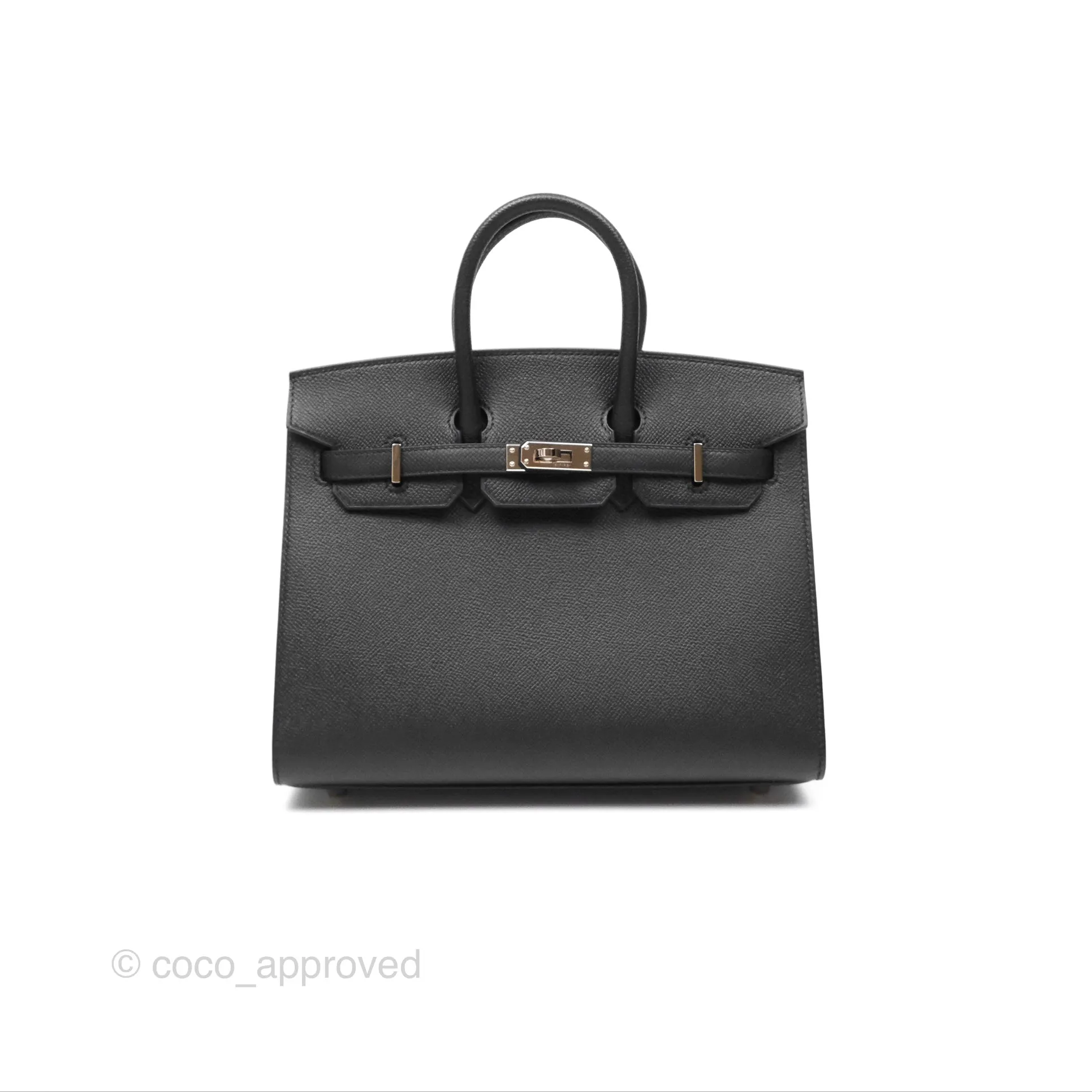 - DM/Email To Purchase - Hermes Birkin 25 Sellier Black Noir 89 Epsom Palladium Hardware