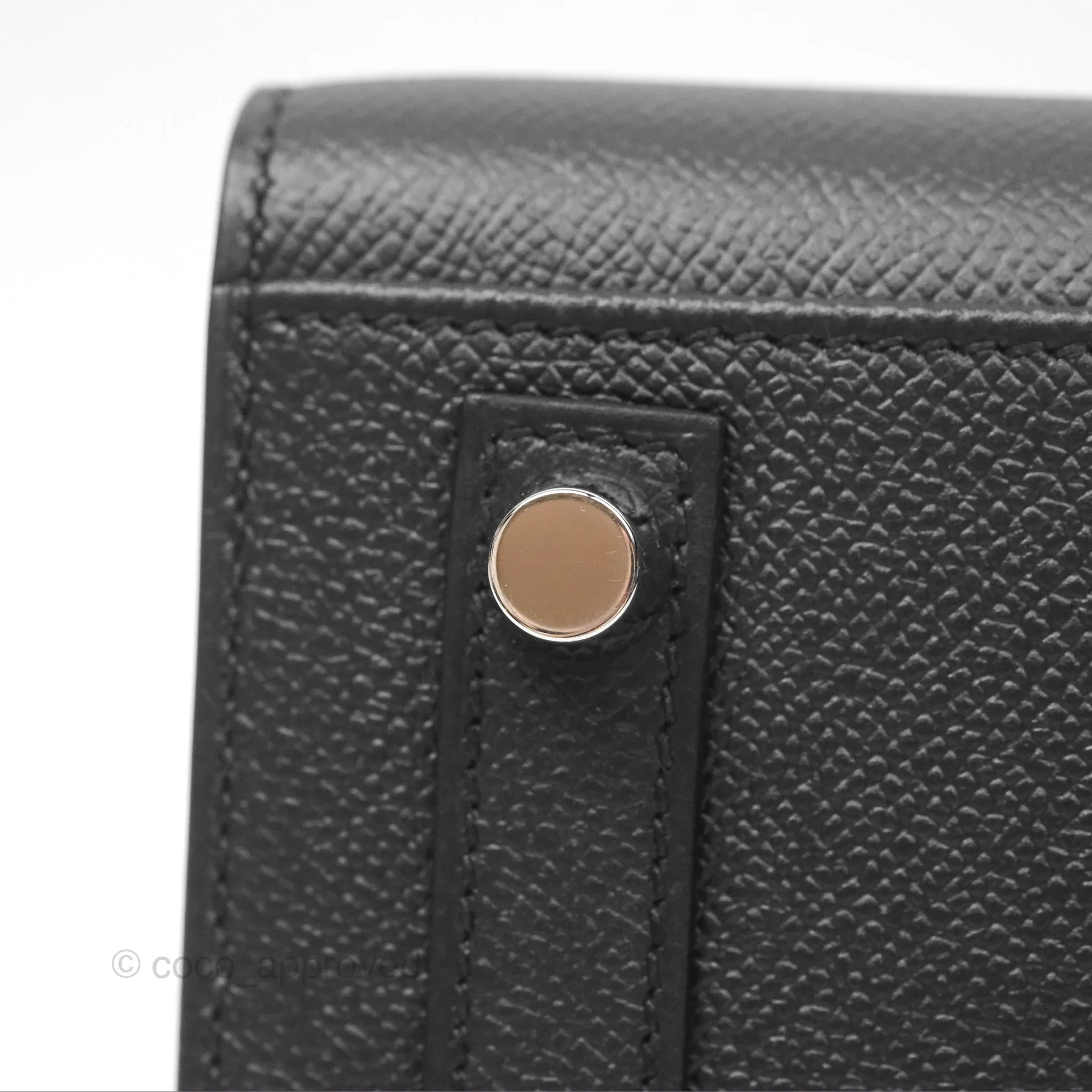 - DM/Email To Purchase - Hermes Birkin 25 Sellier Black Noir 89 Epsom Palladium Hardware