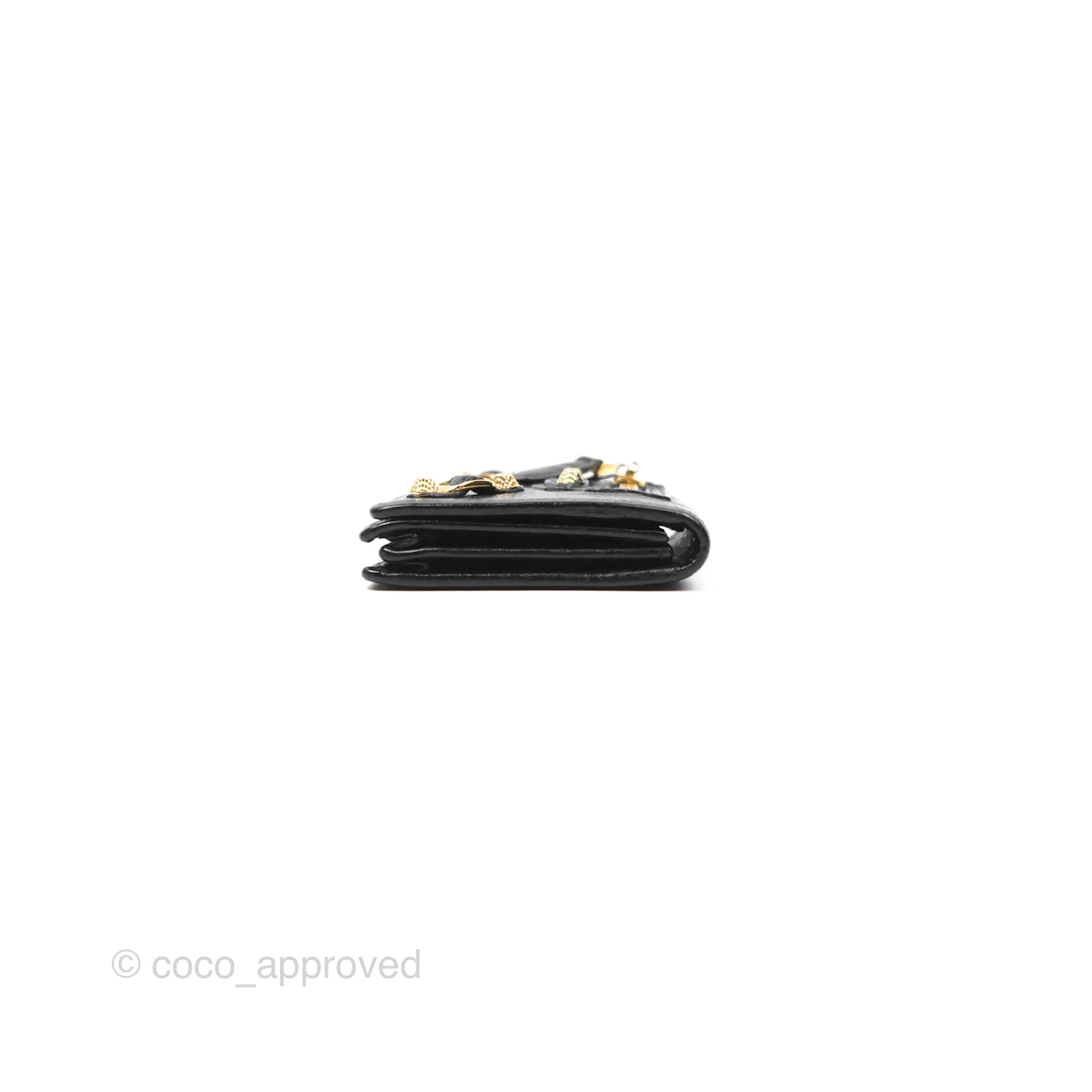 Balenciaga City Moto Bifold Cardholder Black