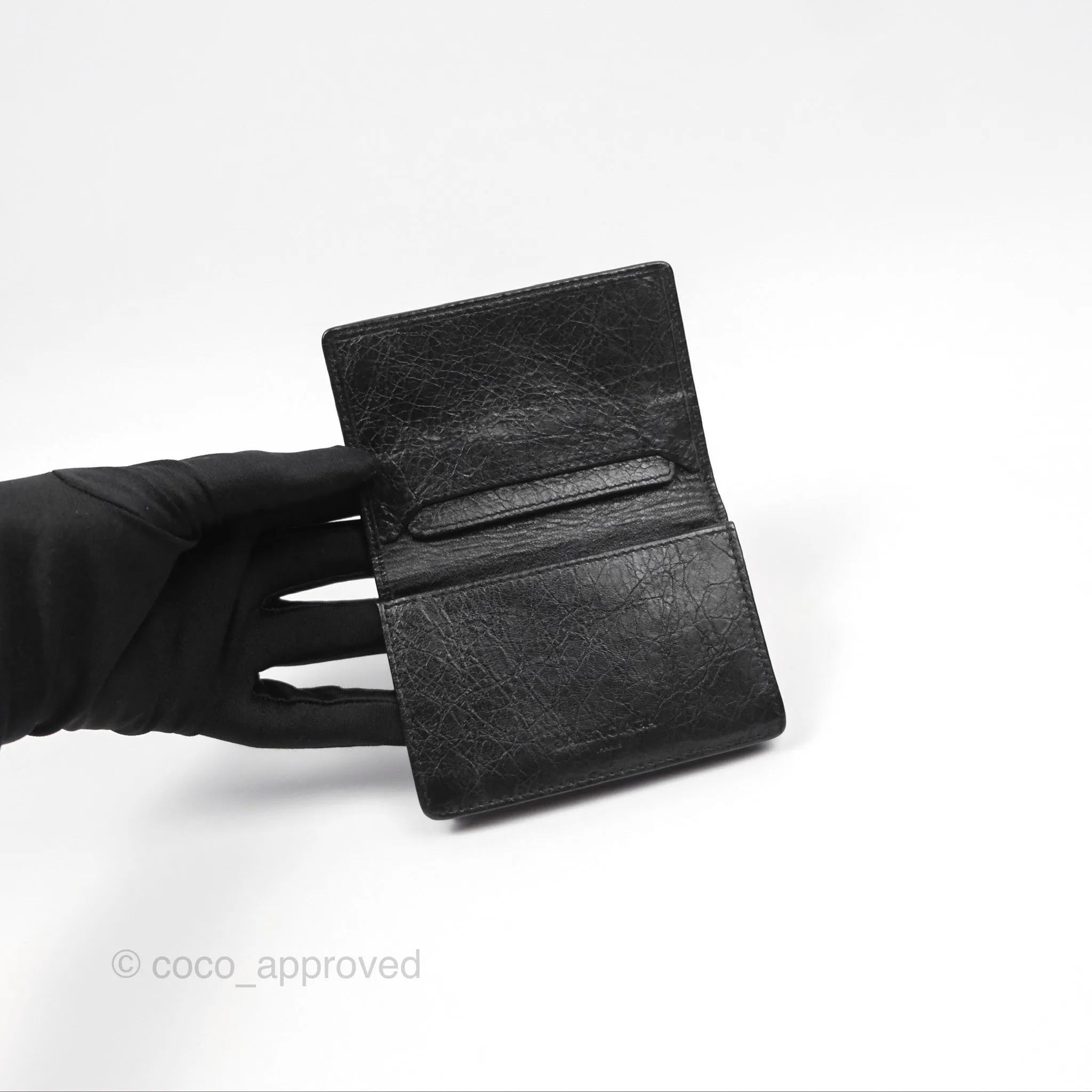 Balenciaga City Moto Bifold Cardholder Black
