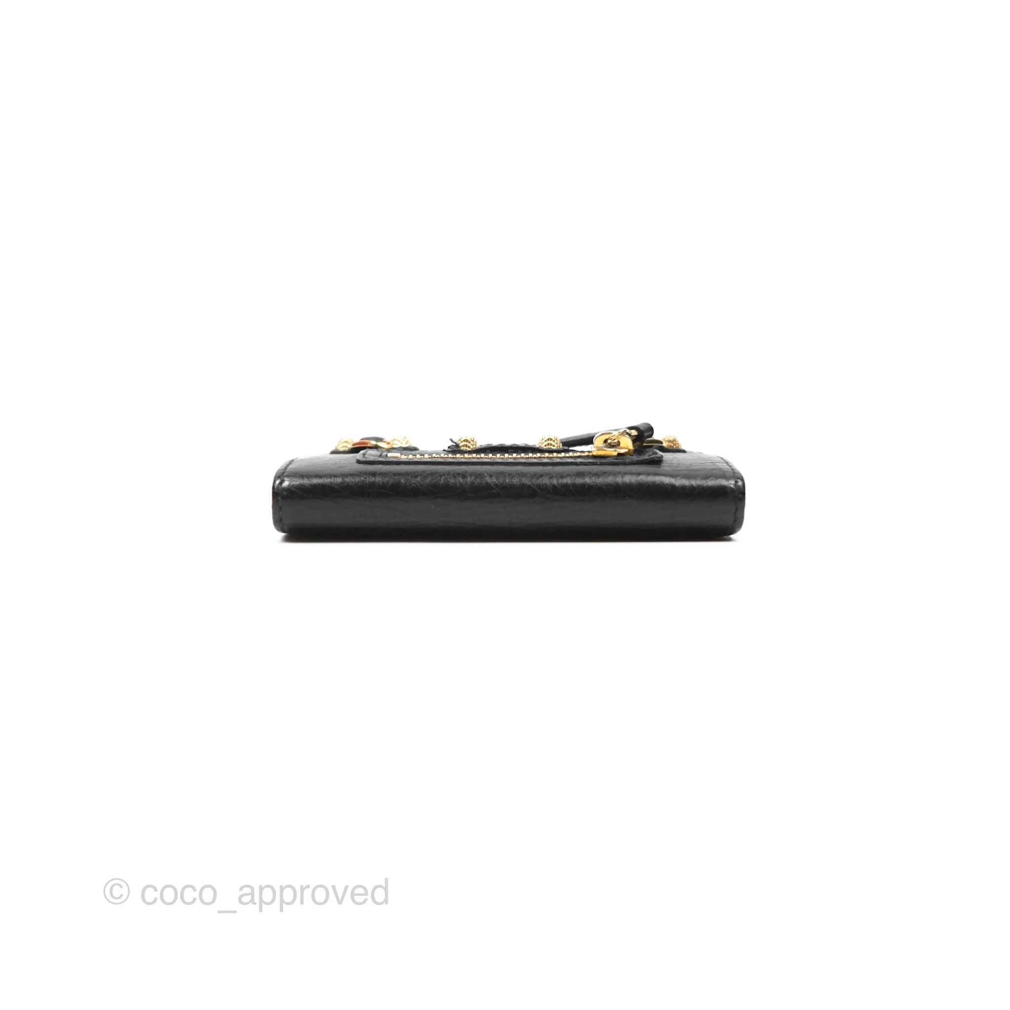 Balenciaga City Moto Bifold Cardholder Black