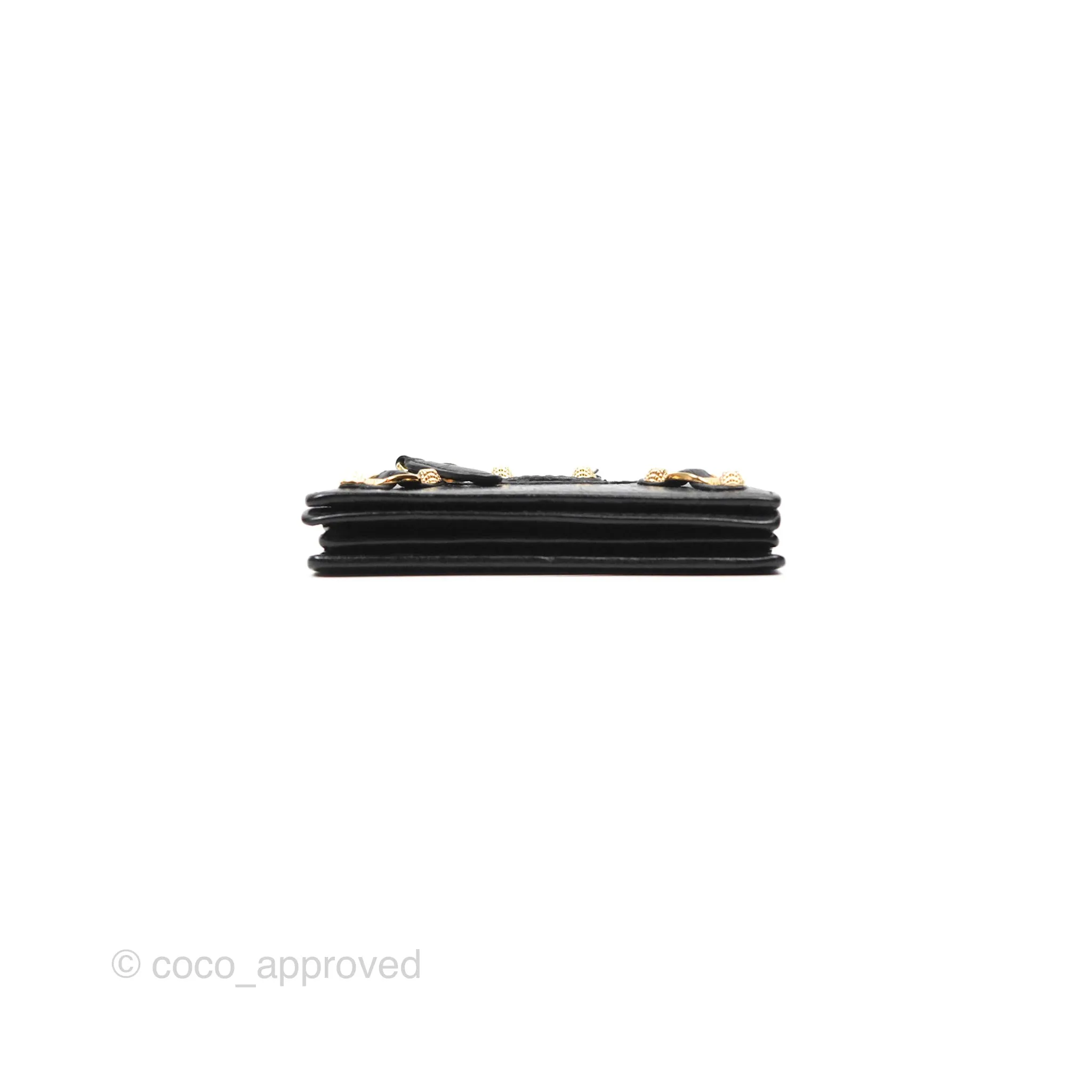 Balenciaga City Moto Bifold Cardholder Black