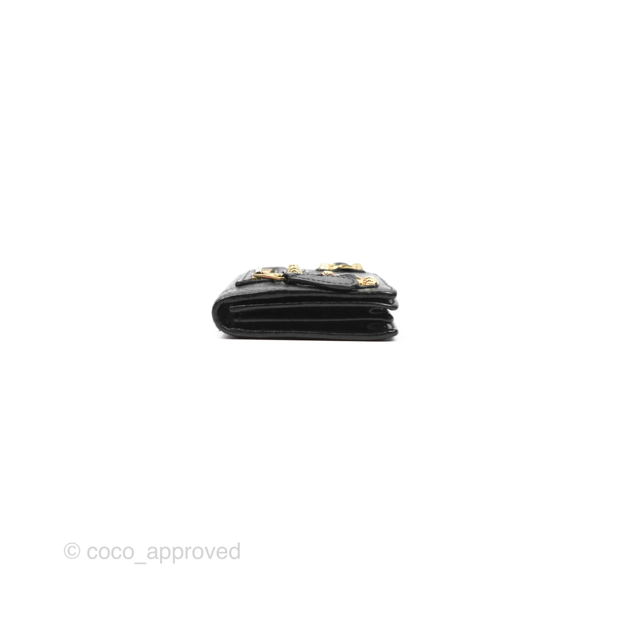 Balenciaga City Moto Bifold Cardholder Black