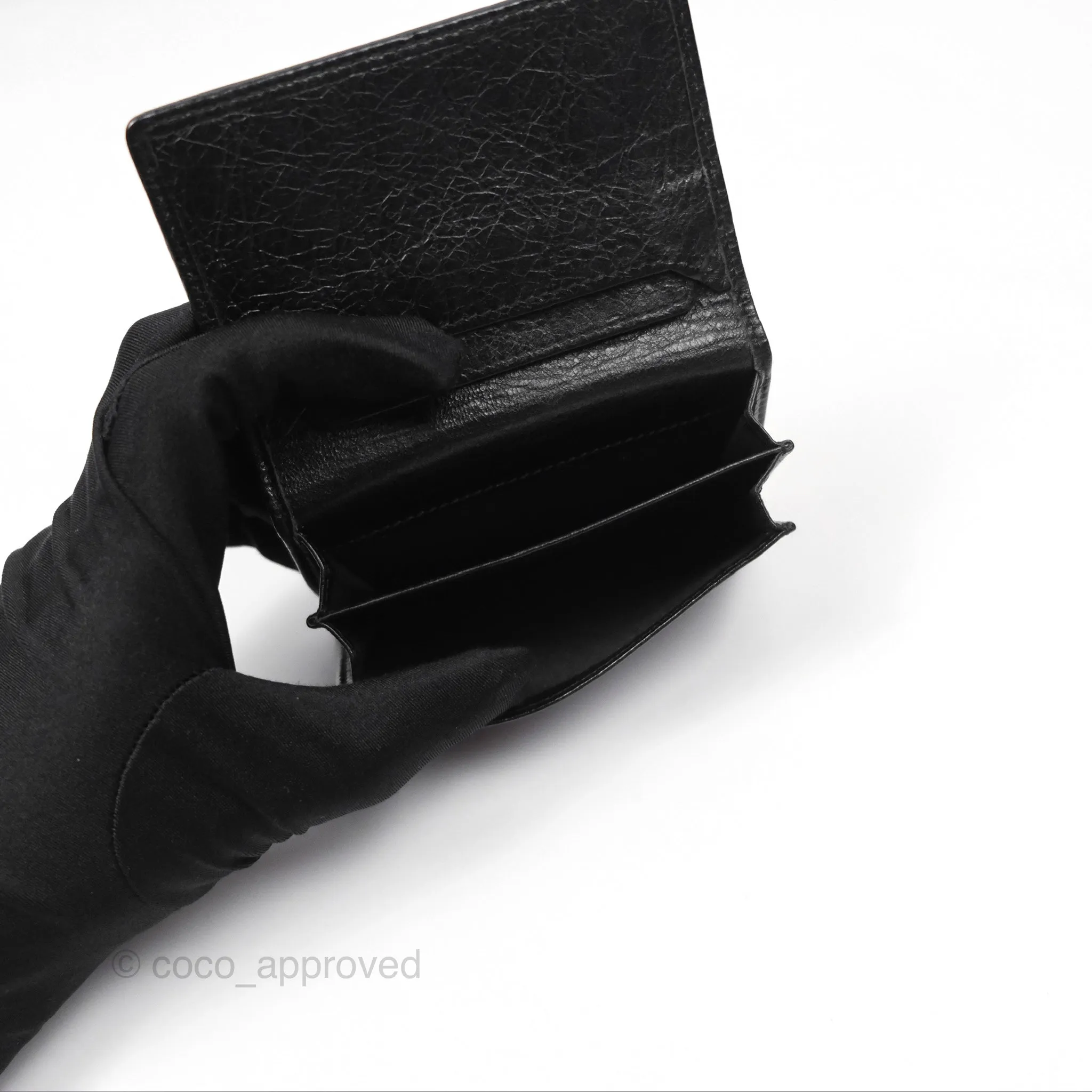 Balenciaga City Moto Bifold Cardholder Black