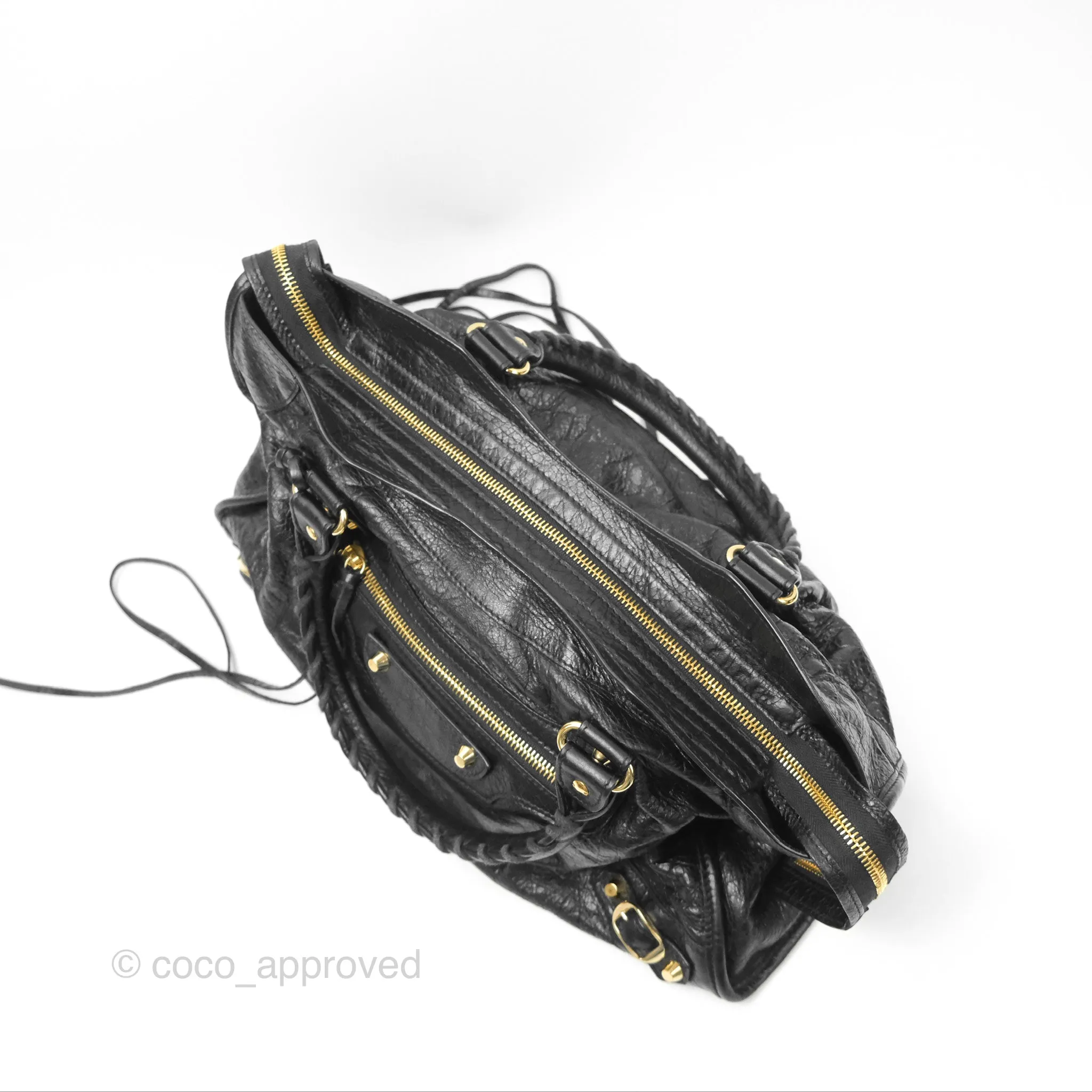 Balenciaga Classic City Bag Black Calfskin Gold Hardware