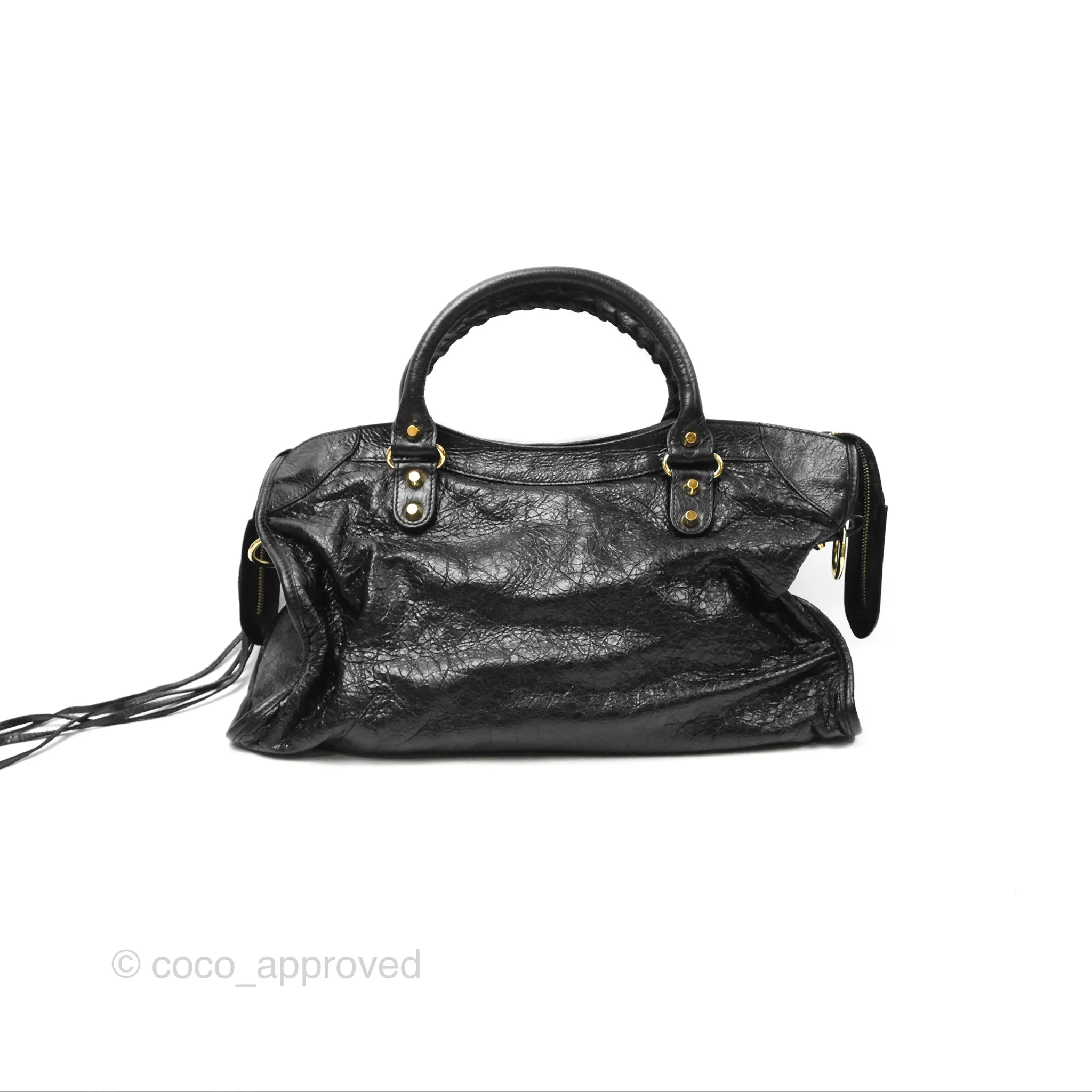 Balenciaga Classic City Bag Black Calfskin Gold Hardware