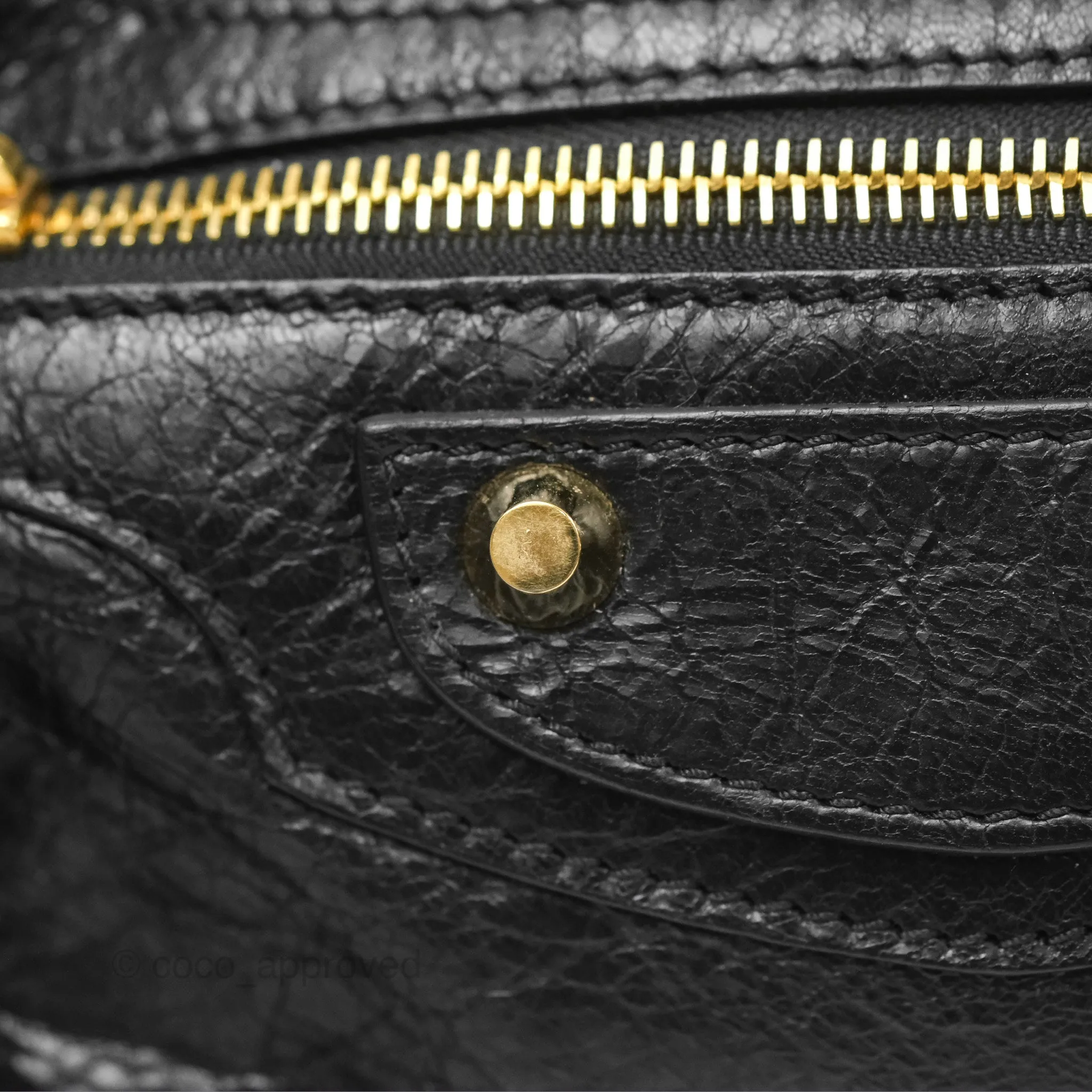 Balenciaga Classic City Bag Black Calfskin Gold Hardware