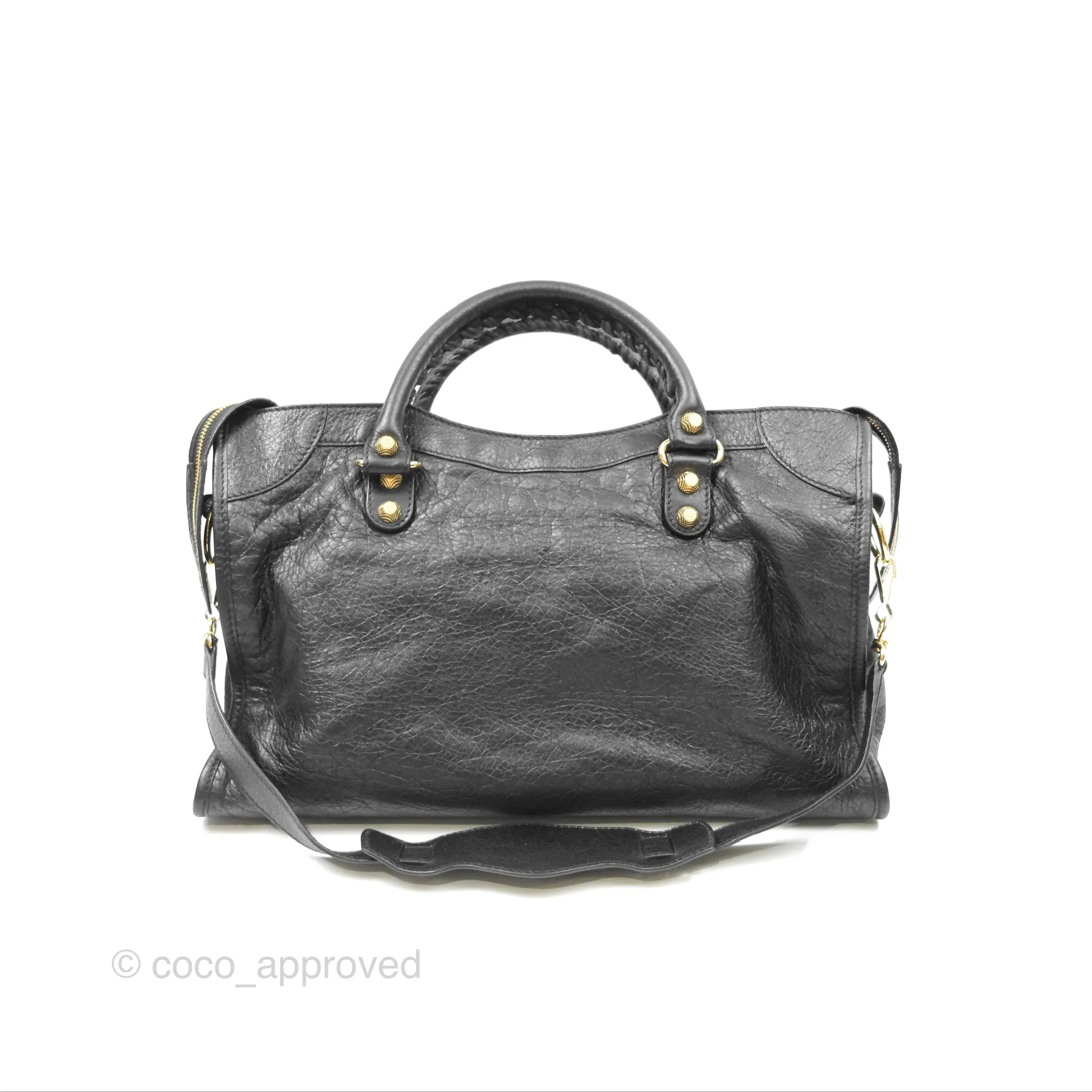 Balenciaga Classic City Bag Black Calfskin Gold Hardware