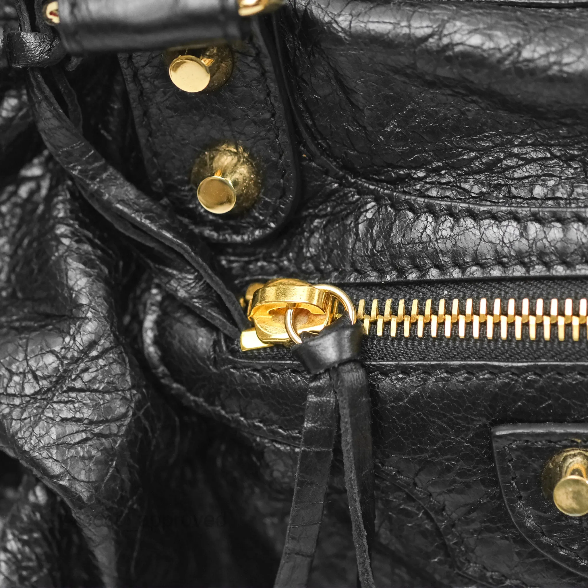 Balenciaga Classic City Bag Black Calfskin Gold Hardware