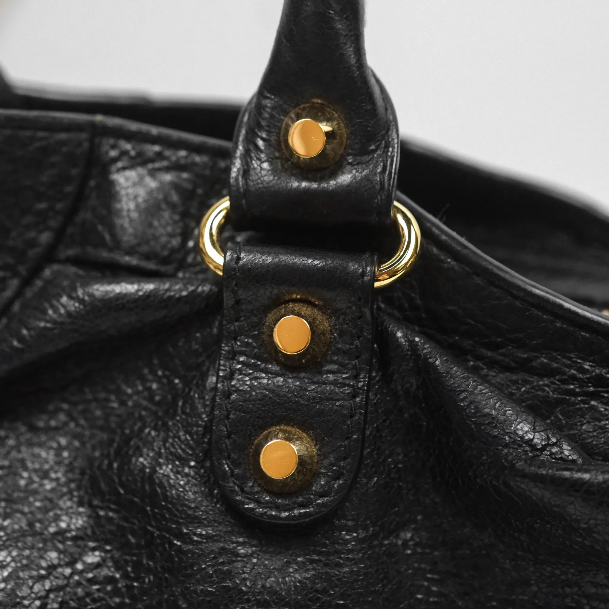 Balenciaga Classic City Bag Black Calfskin Gold Hardware