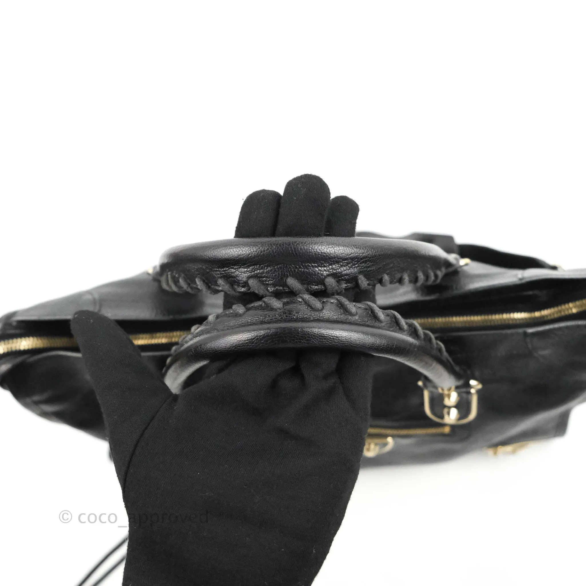 Balenciaga Classic City Bag Black Calfskin Gold Hardware