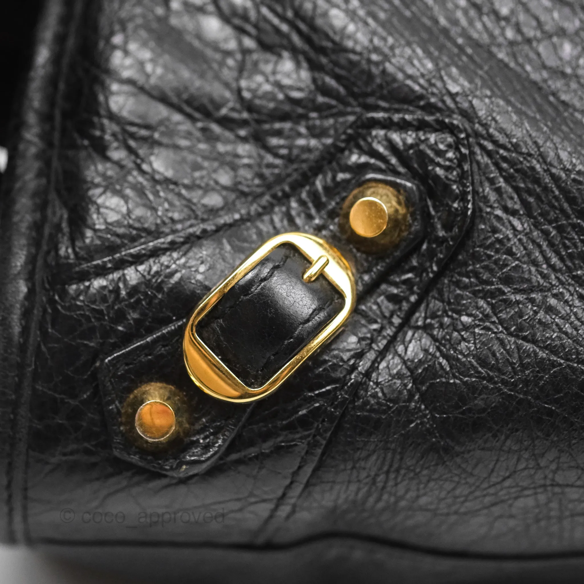 Balenciaga Classic City Bag Black Calfskin Gold Hardware