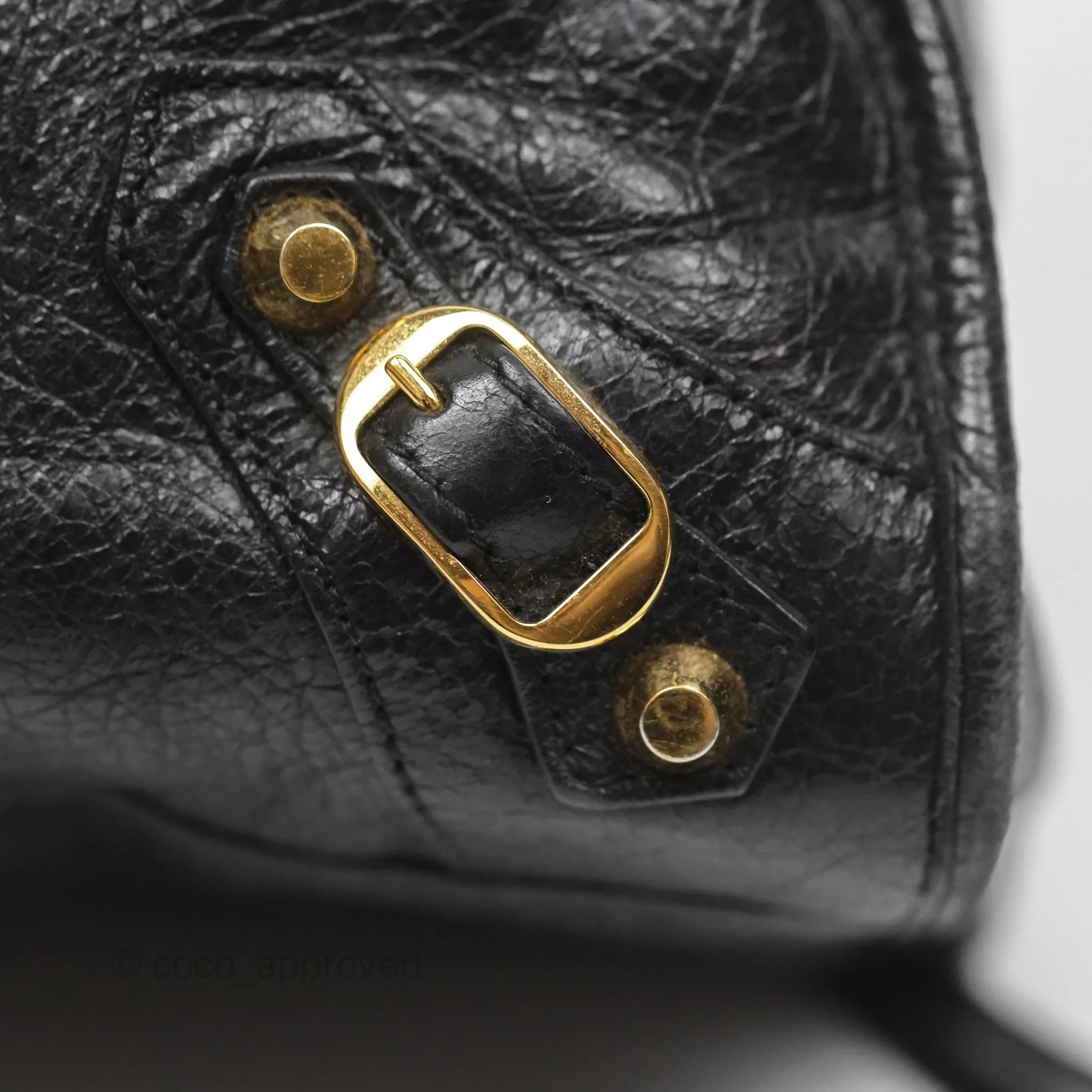 Balenciaga Classic City Bag Black Calfskin Gold Hardware