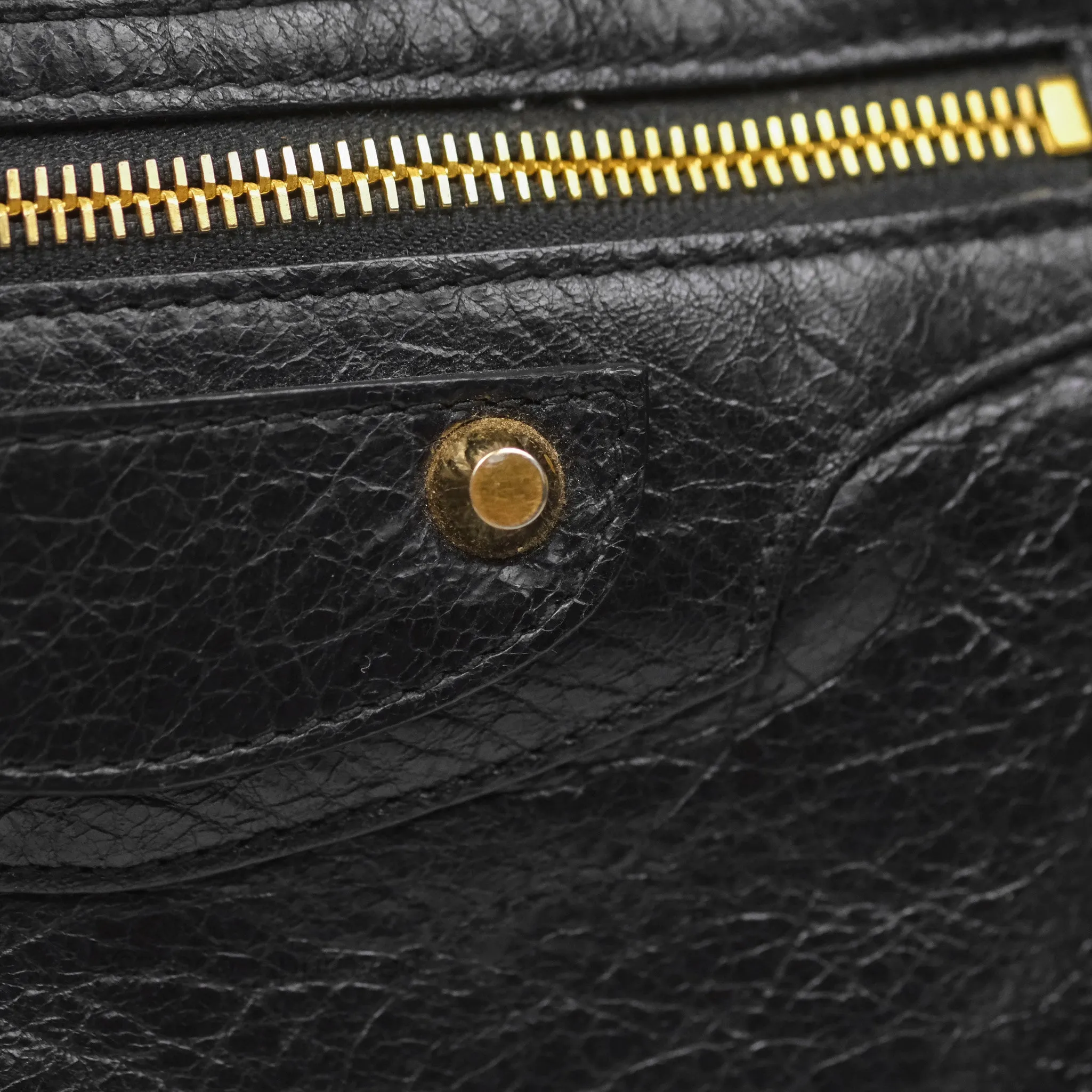 Balenciaga Classic City Bag Black Calfskin Gold Hardware