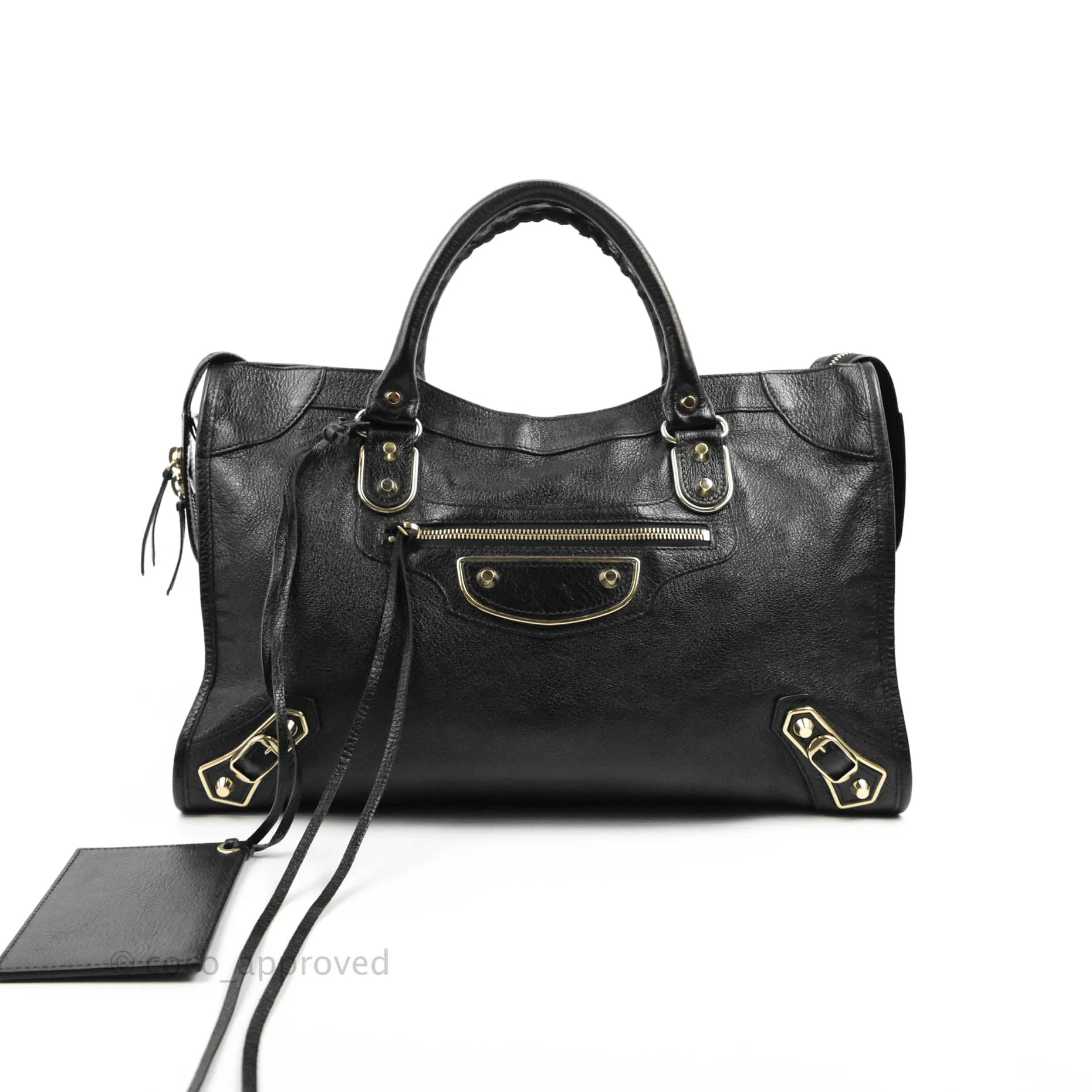Balenciaga Classic City Bag Black Calfskin Gold Hardware