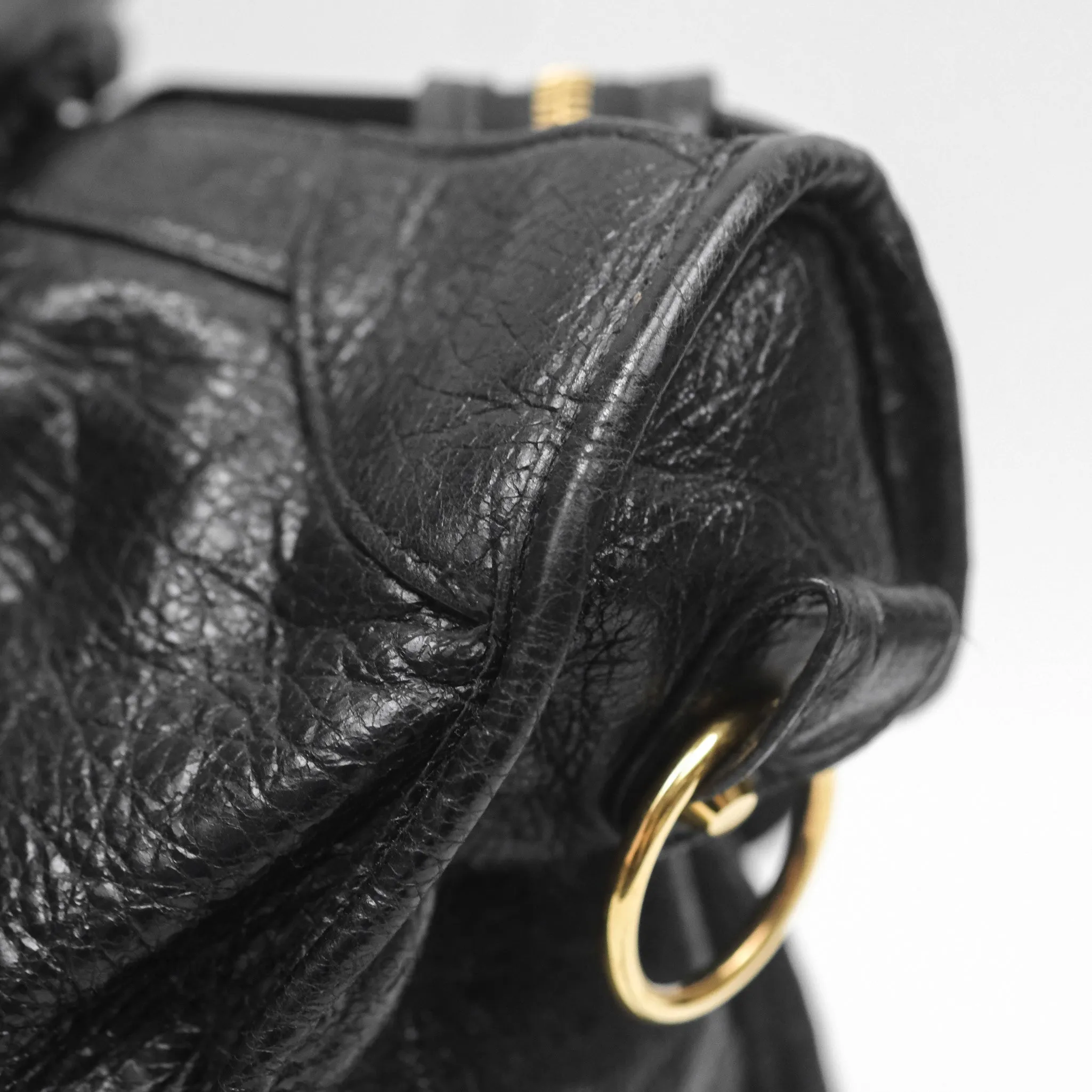 Balenciaga Classic City Bag Black Calfskin Gold Hardware