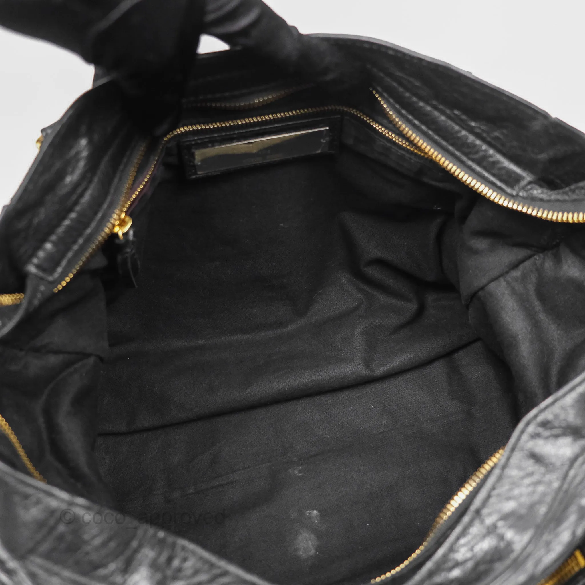 Balenciaga Classic City Bag Black Calfskin Gold Hardware