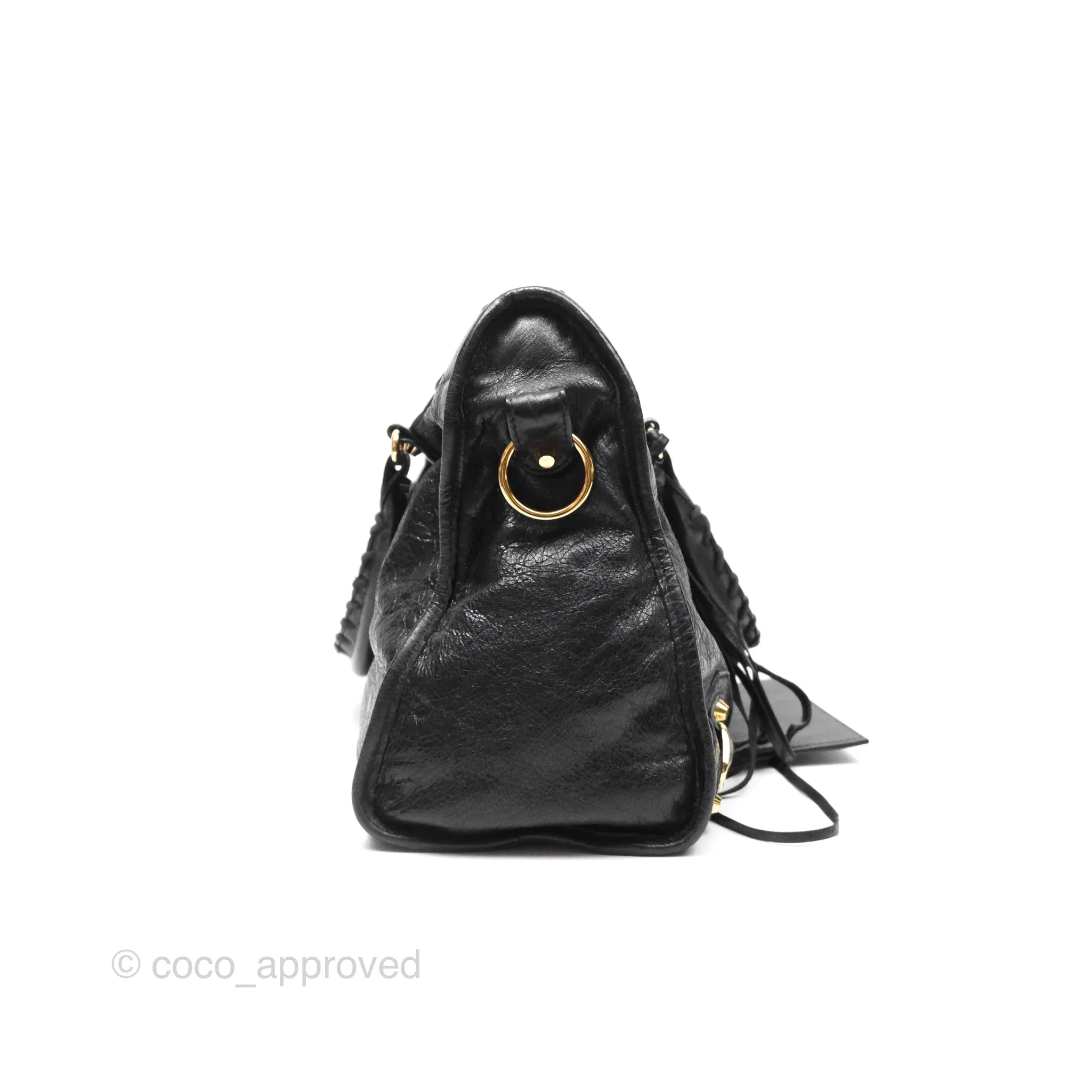 Balenciaga Classic City Bag Black Calfskin Gold Hardware