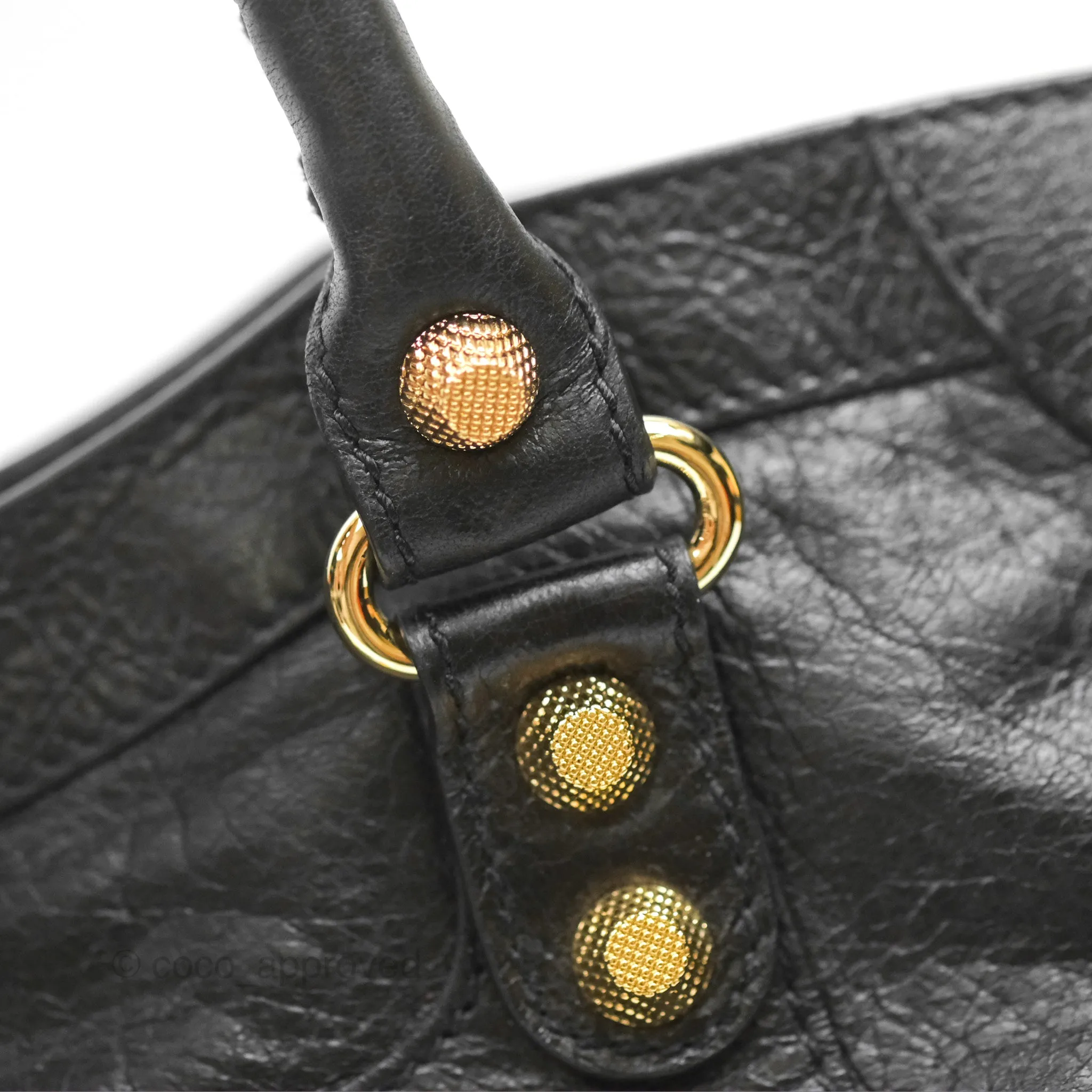 Balenciaga Classic City Bag Black Calfskin Gold Hardware