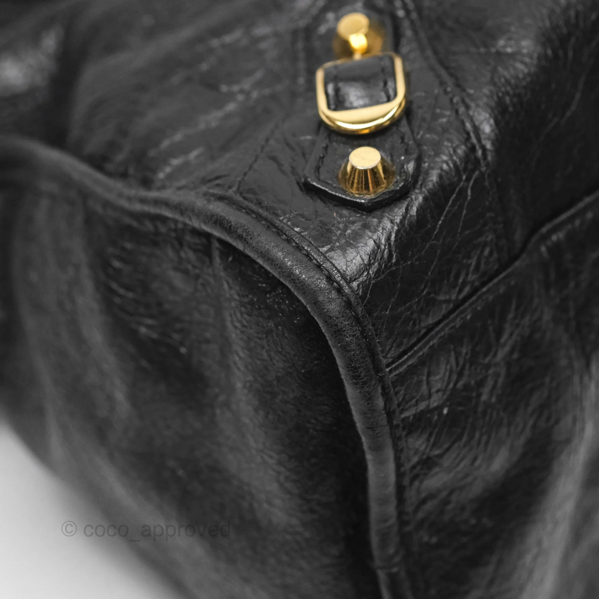 Balenciaga Classic City Bag Black Calfskin Gold Hardware