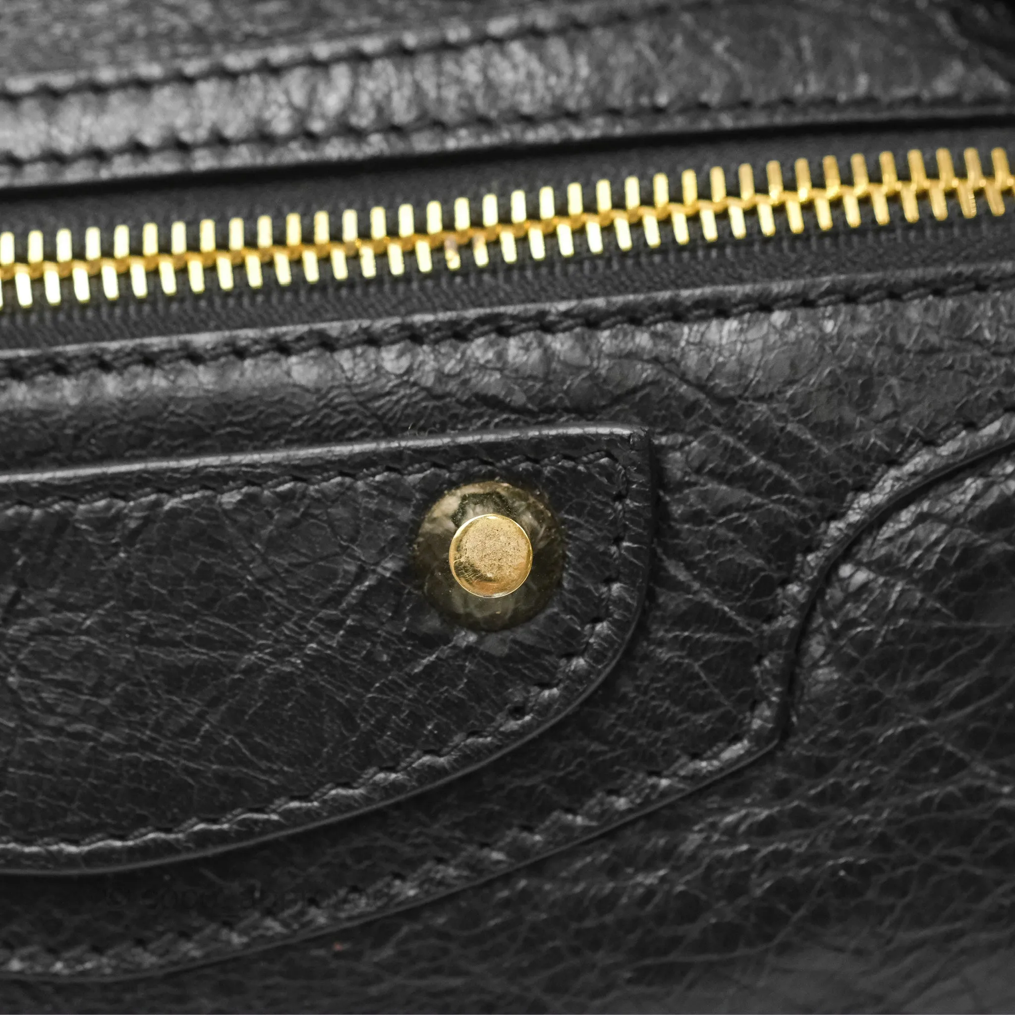 Balenciaga Classic City Bag Black Calfskin Gold Hardware