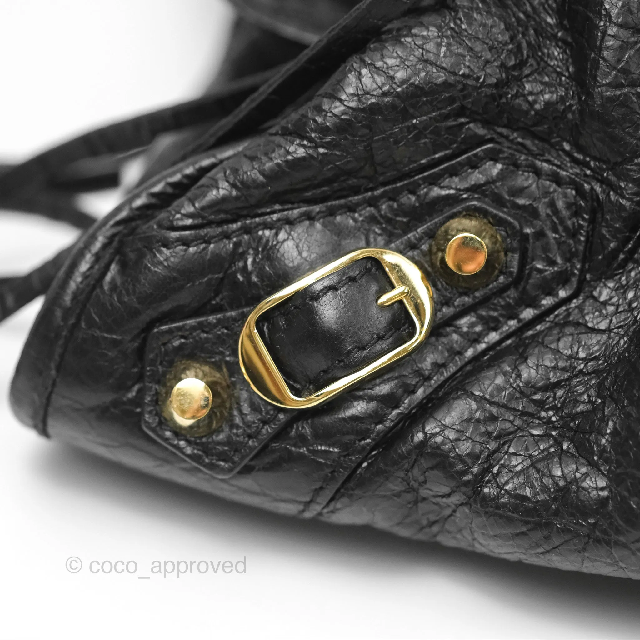 Balenciaga Classic City Bag Black Calfskin Gold Hardware