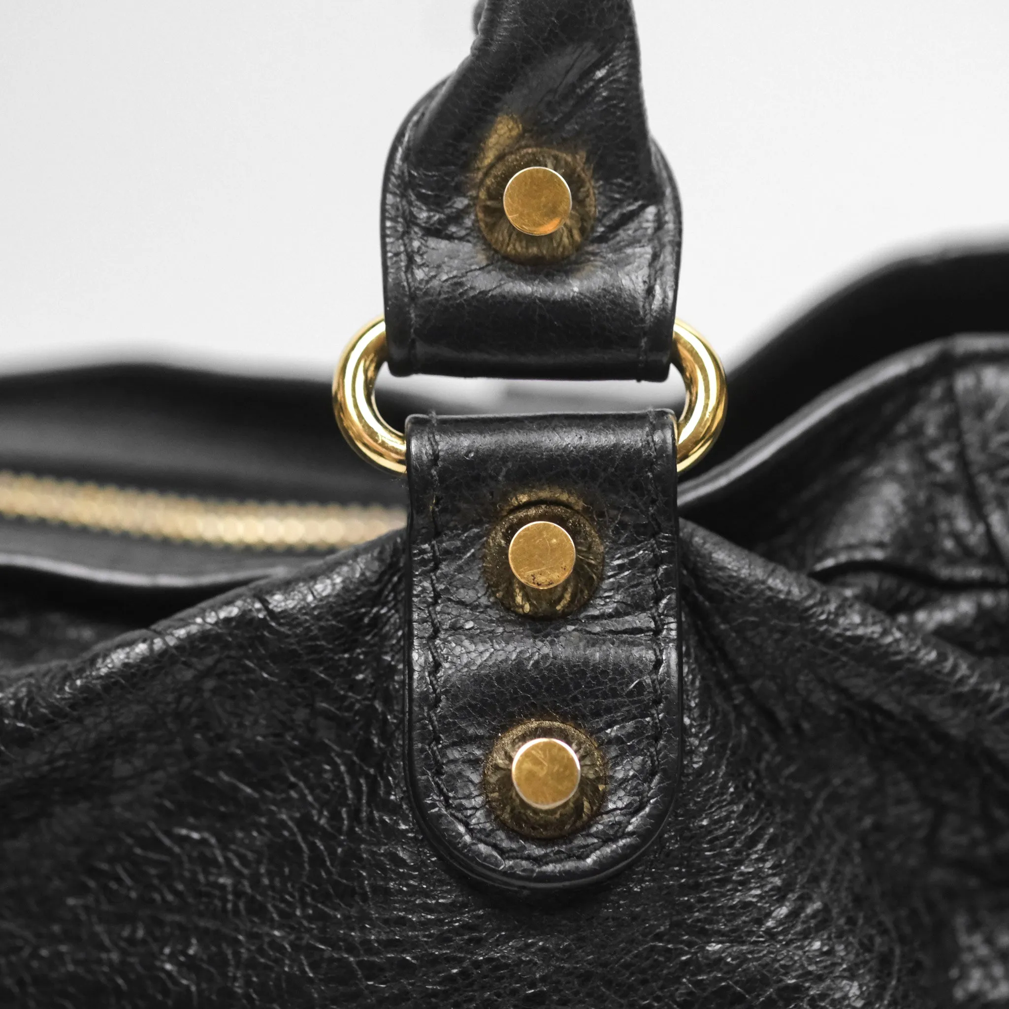 Balenciaga Classic City Bag Black Calfskin Gold Hardware
