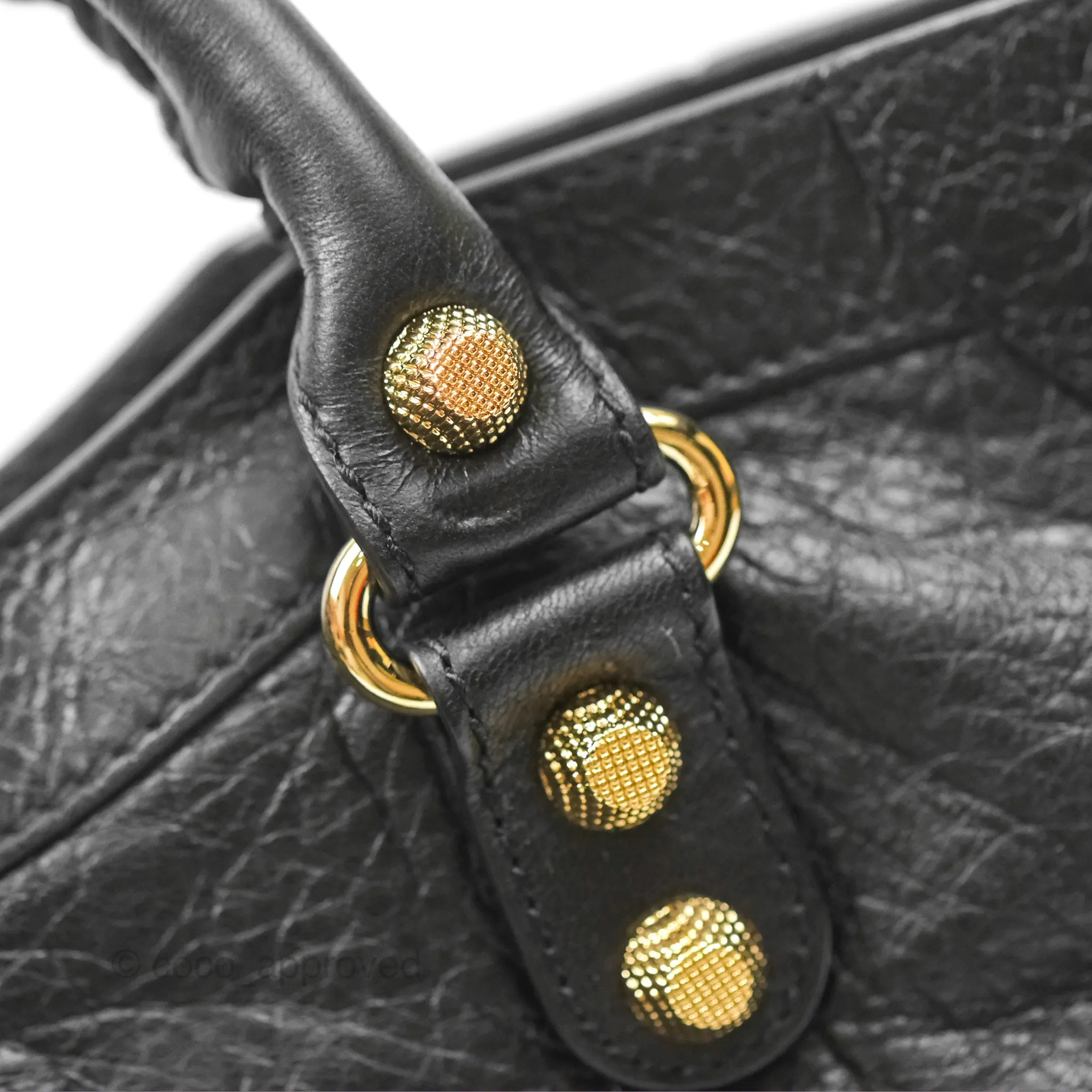 Balenciaga Classic City Bag Black Calfskin Gold Hardware