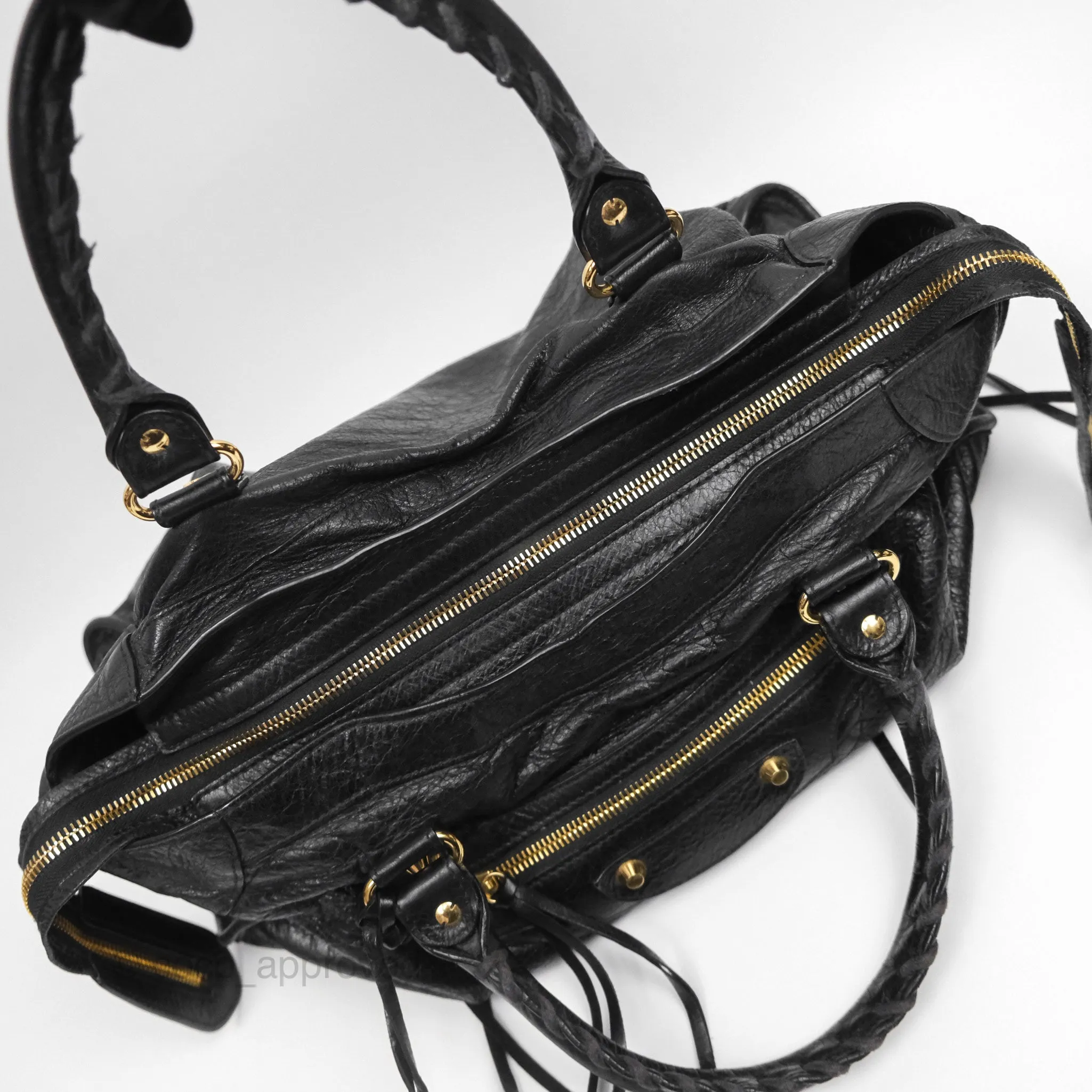 Balenciaga Classic City Bag Black Calfskin Gold Hardware