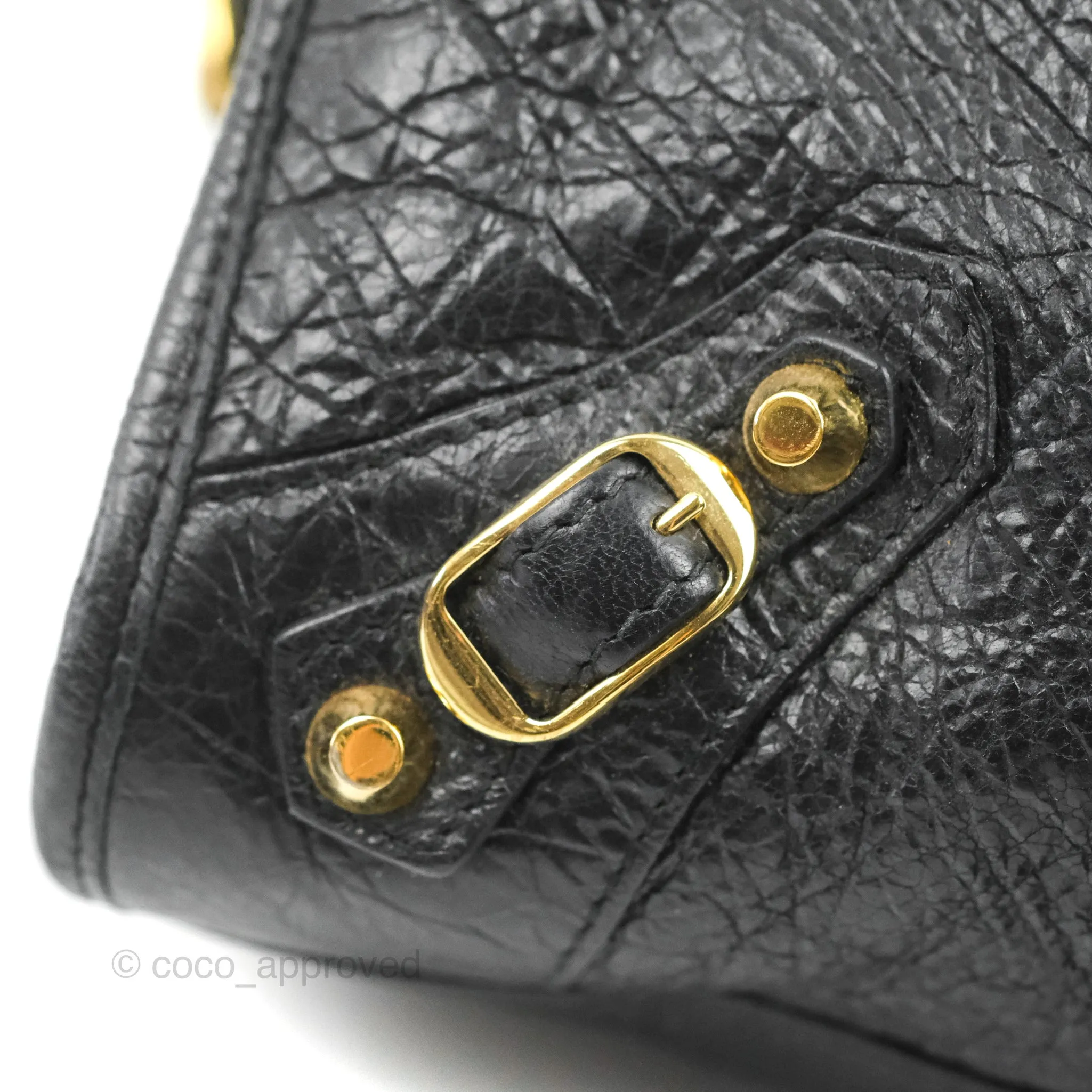 Balenciaga Classic City Bag Black Calfskin Gold Hardware