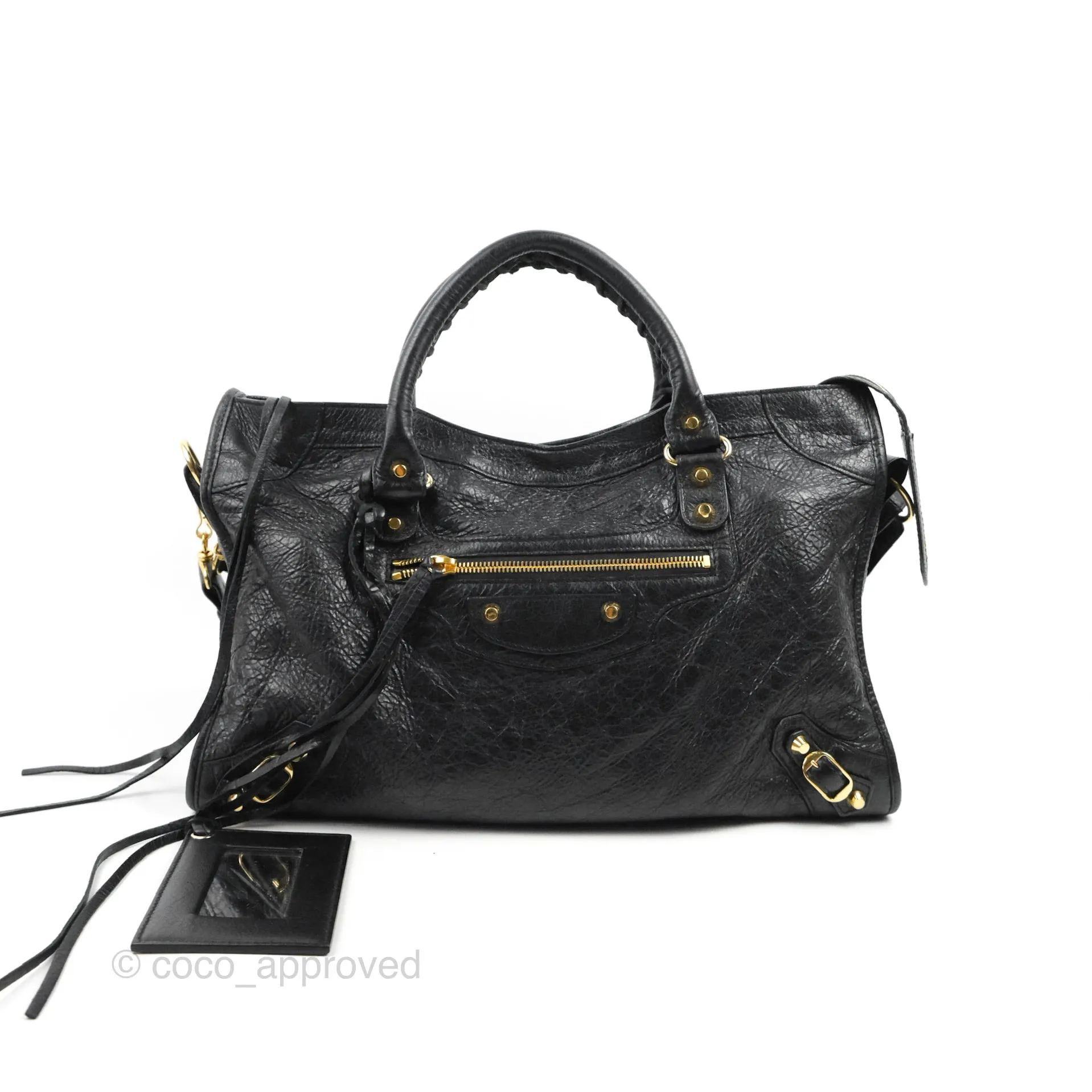 Balenciaga Classic City Bag Black Calfskin Gold Hardware