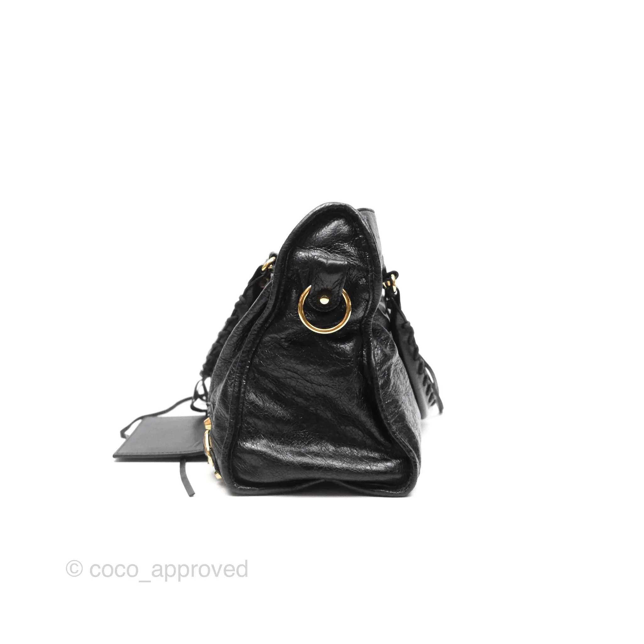 Balenciaga Classic City Bag Black Calfskin Gold Hardware