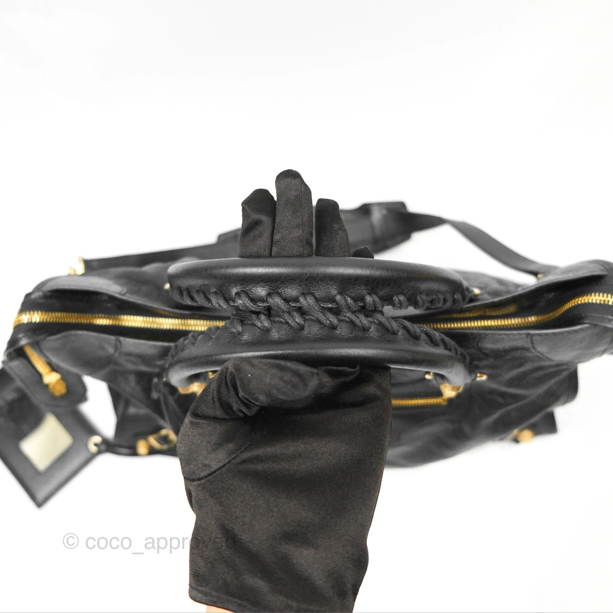 Balenciaga Classic City Bag Black Calfskin Gold Hardware