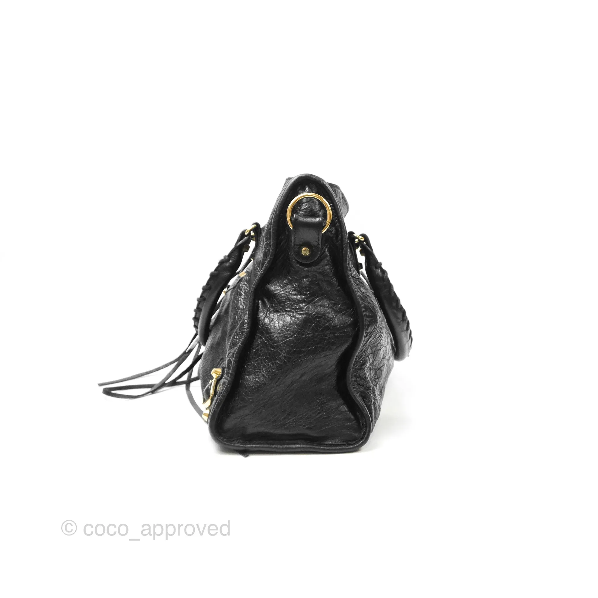 Balenciaga Classic City Bag Black Calfskin Gold Hardware