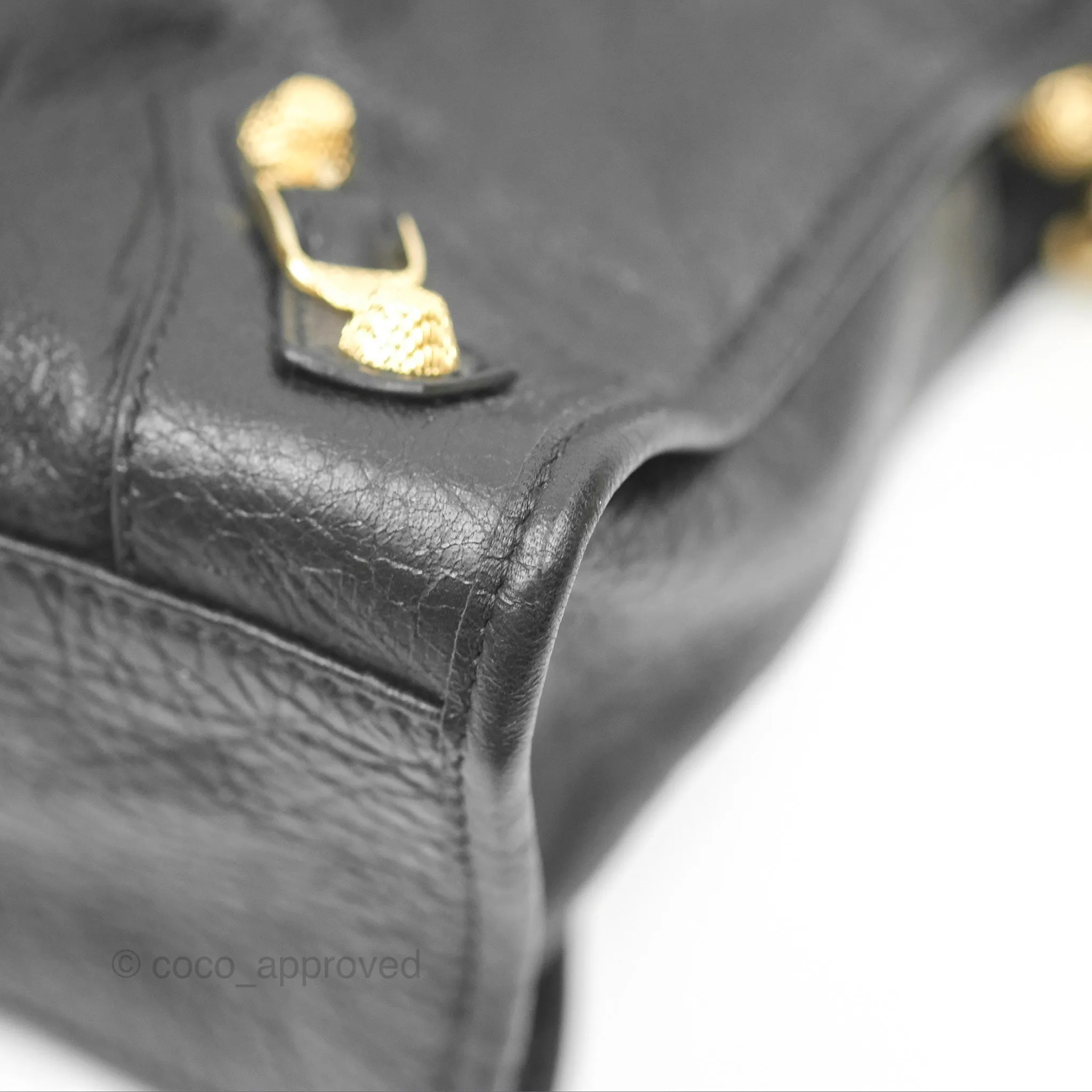 Balenciaga Classic City Bag Black Calfskin Gold Hardware