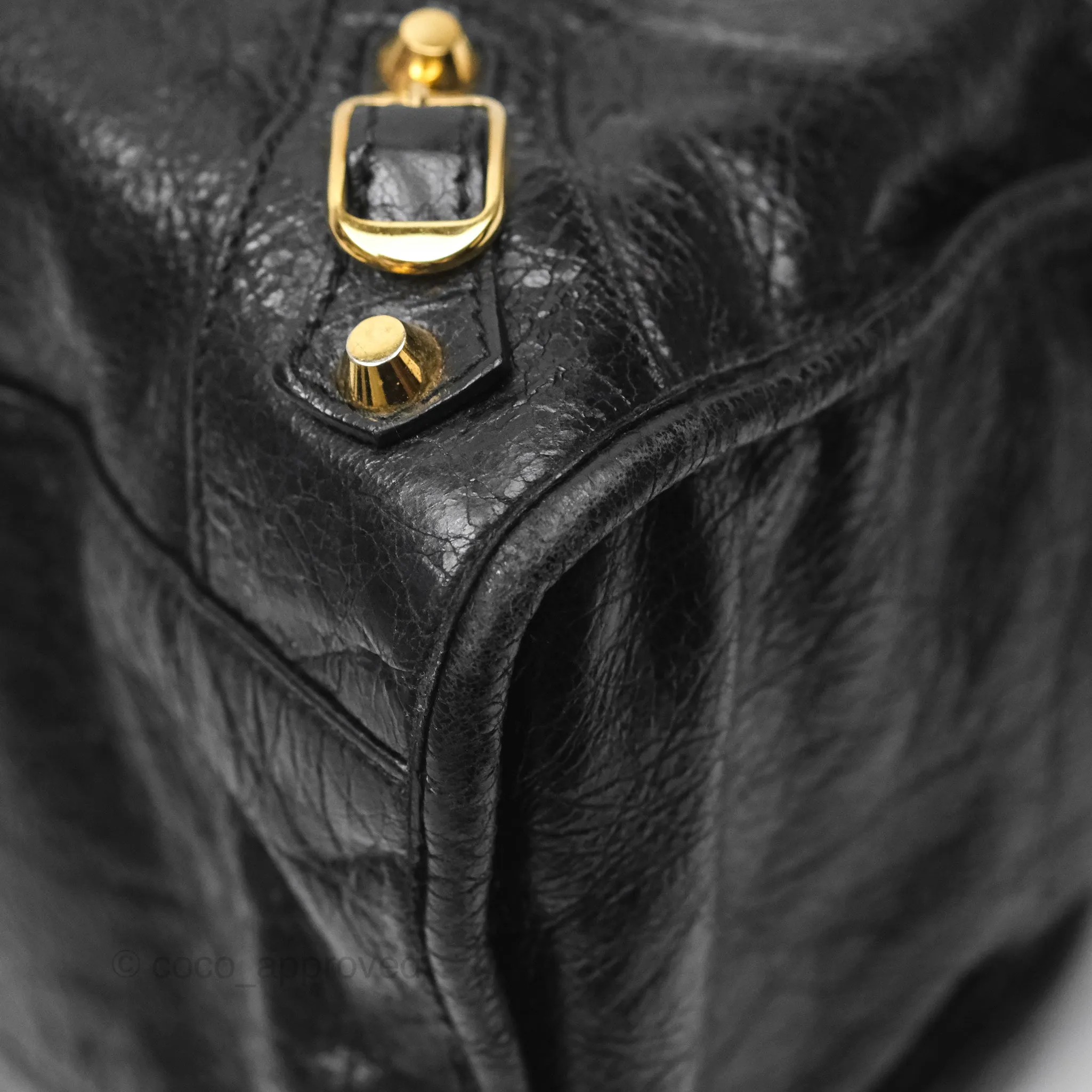 Balenciaga Classic City Bag Black Calfskin Gold Hardware