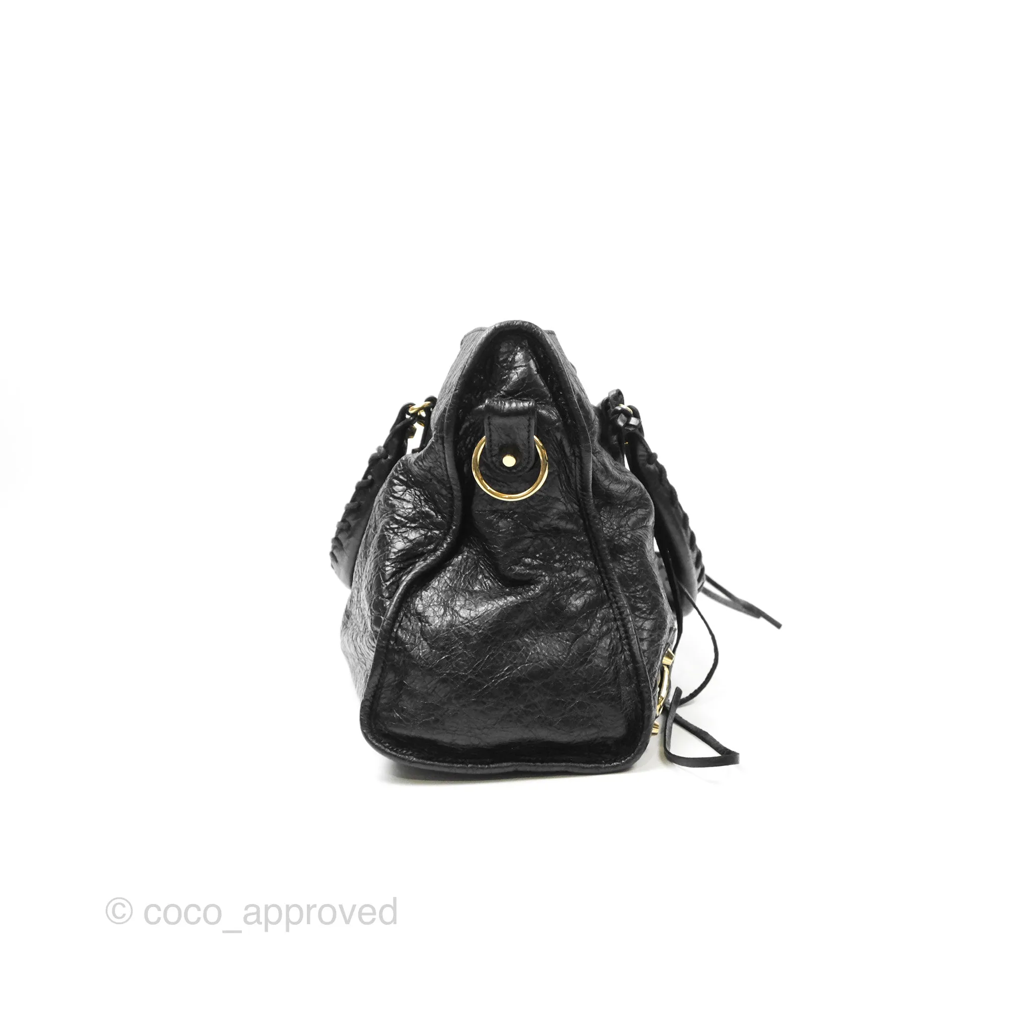 Balenciaga Classic City Bag Black Calfskin Gold Hardware