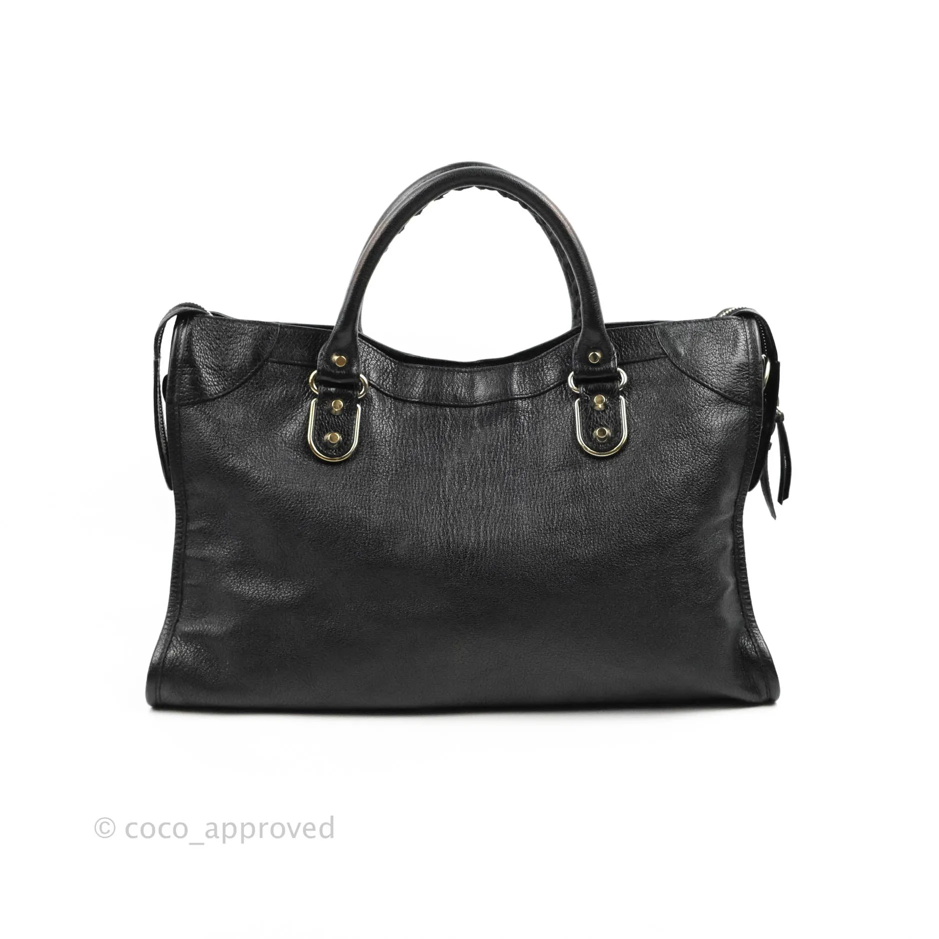 Balenciaga Classic City Bag Black Calfskin Gold Hardware