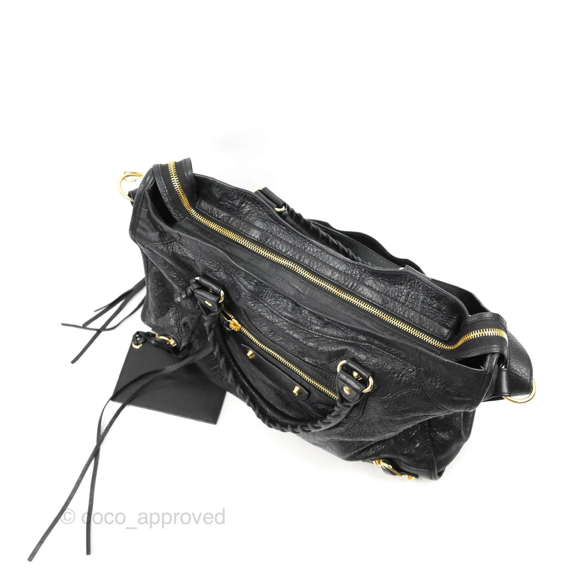 Balenciaga Classic City Bag Black Calfskin Gold Hardware