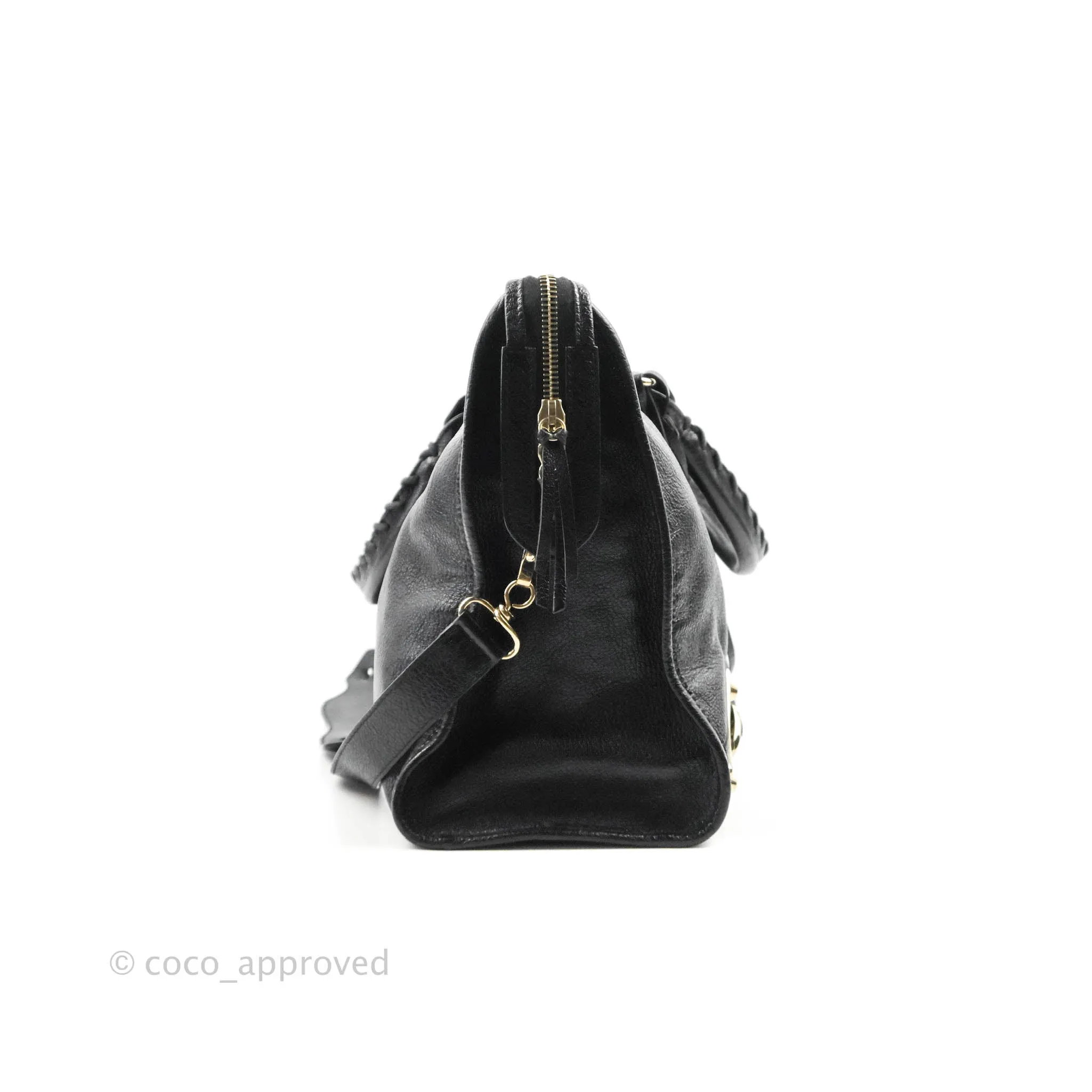 Balenciaga Classic City Bag Black Calfskin Gold Hardware