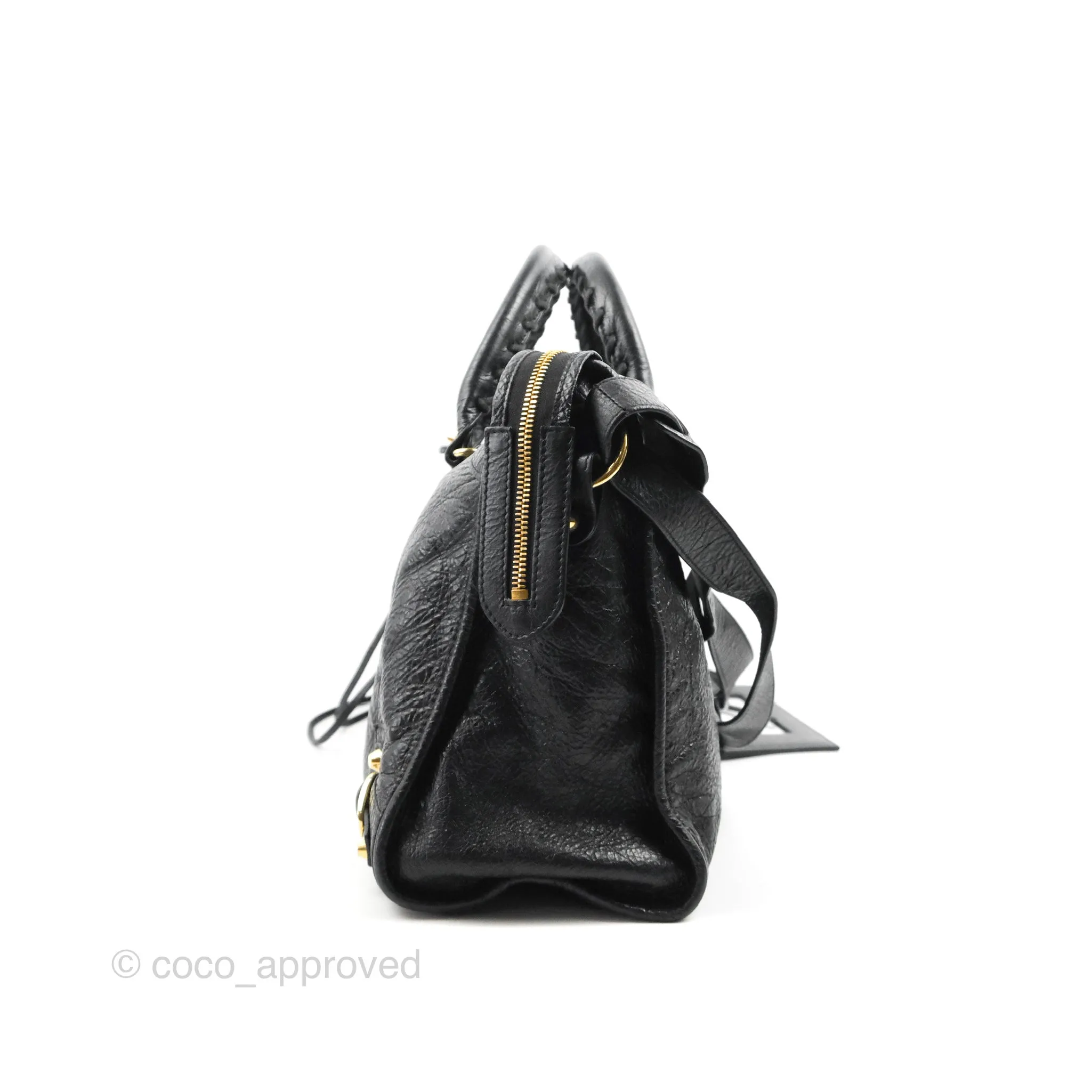 Balenciaga Classic City Bag Black Calfskin Gold Hardware
