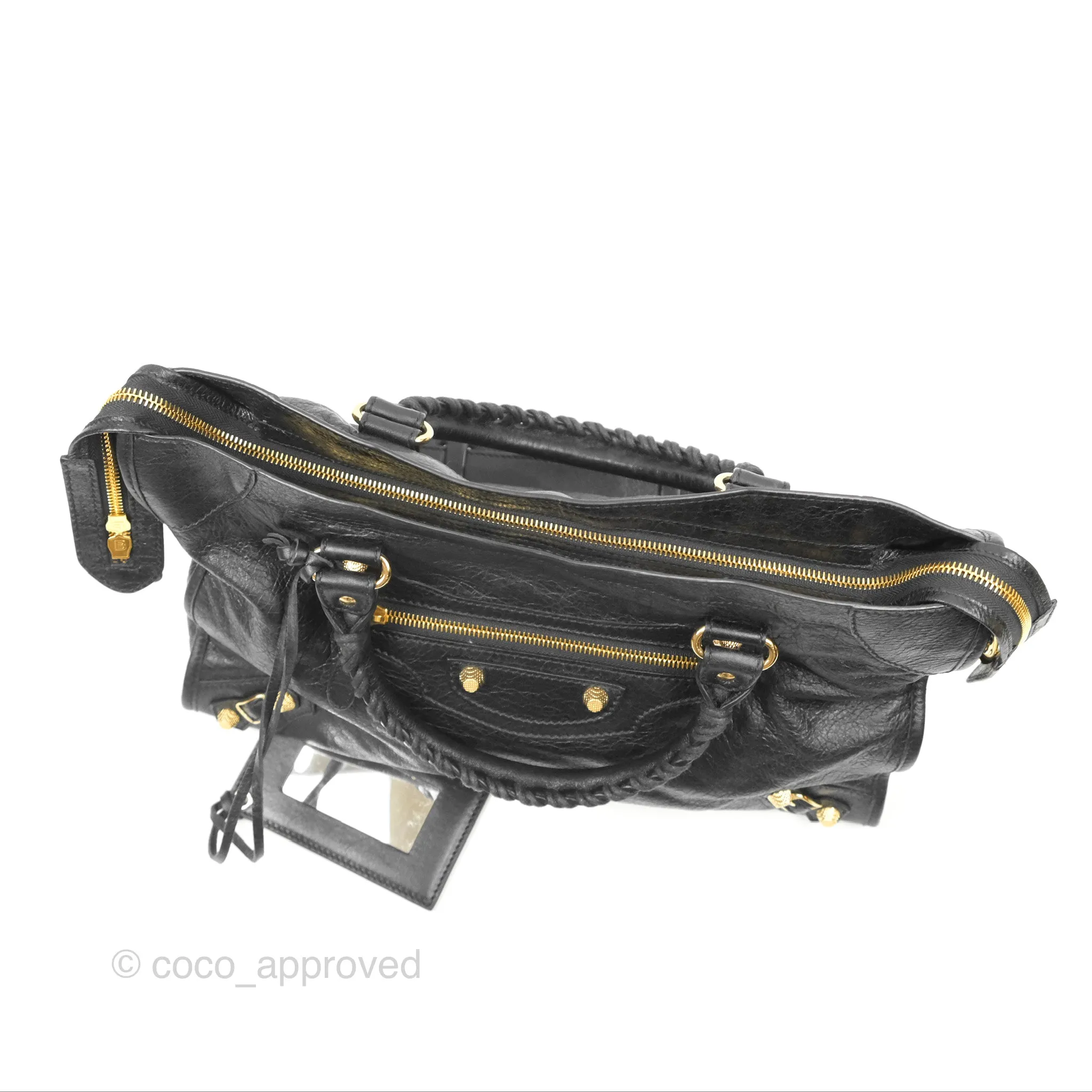 Balenciaga Classic City Bag Black Calfskin Gold Hardware
