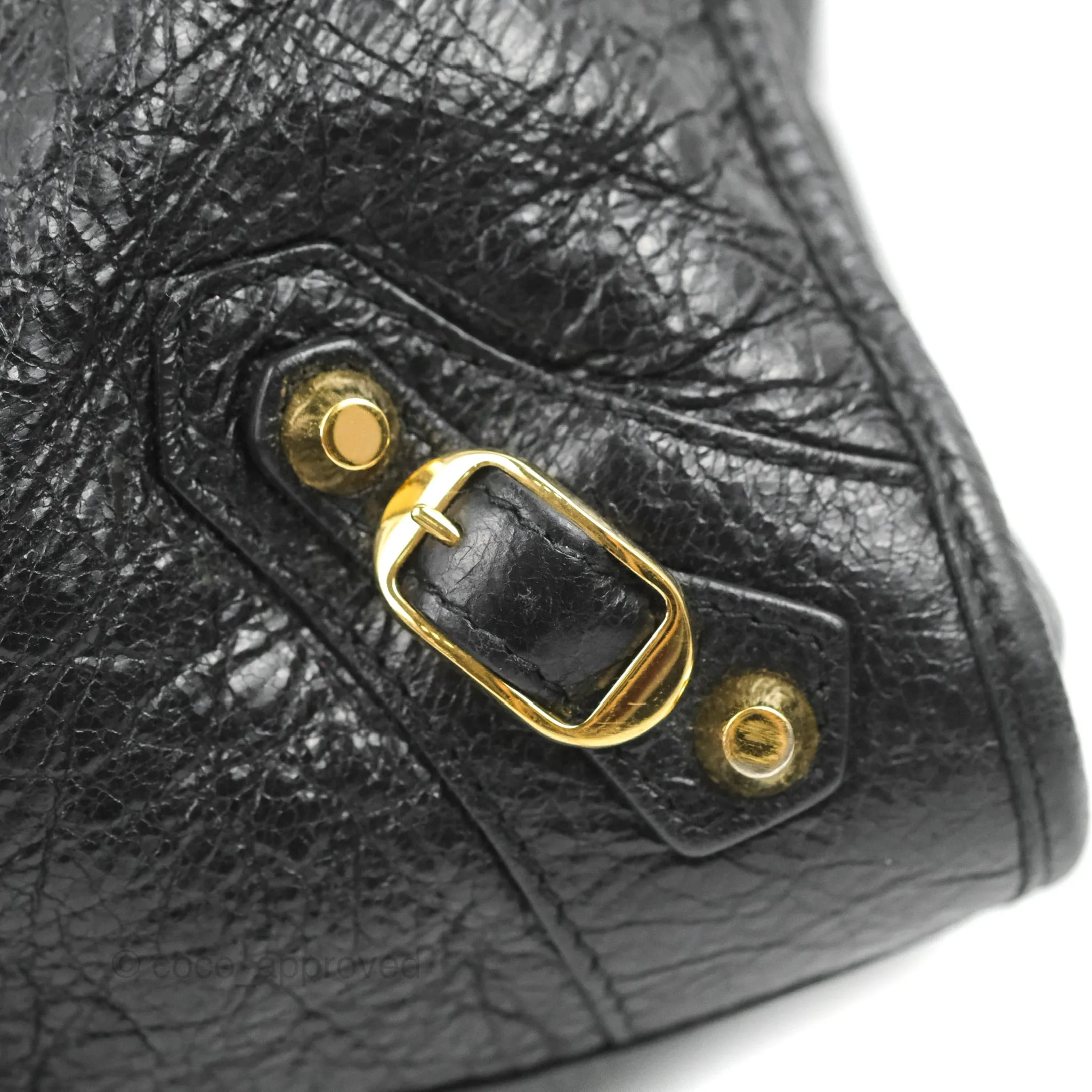 Balenciaga Classic City Bag Black Calfskin Gold Hardware