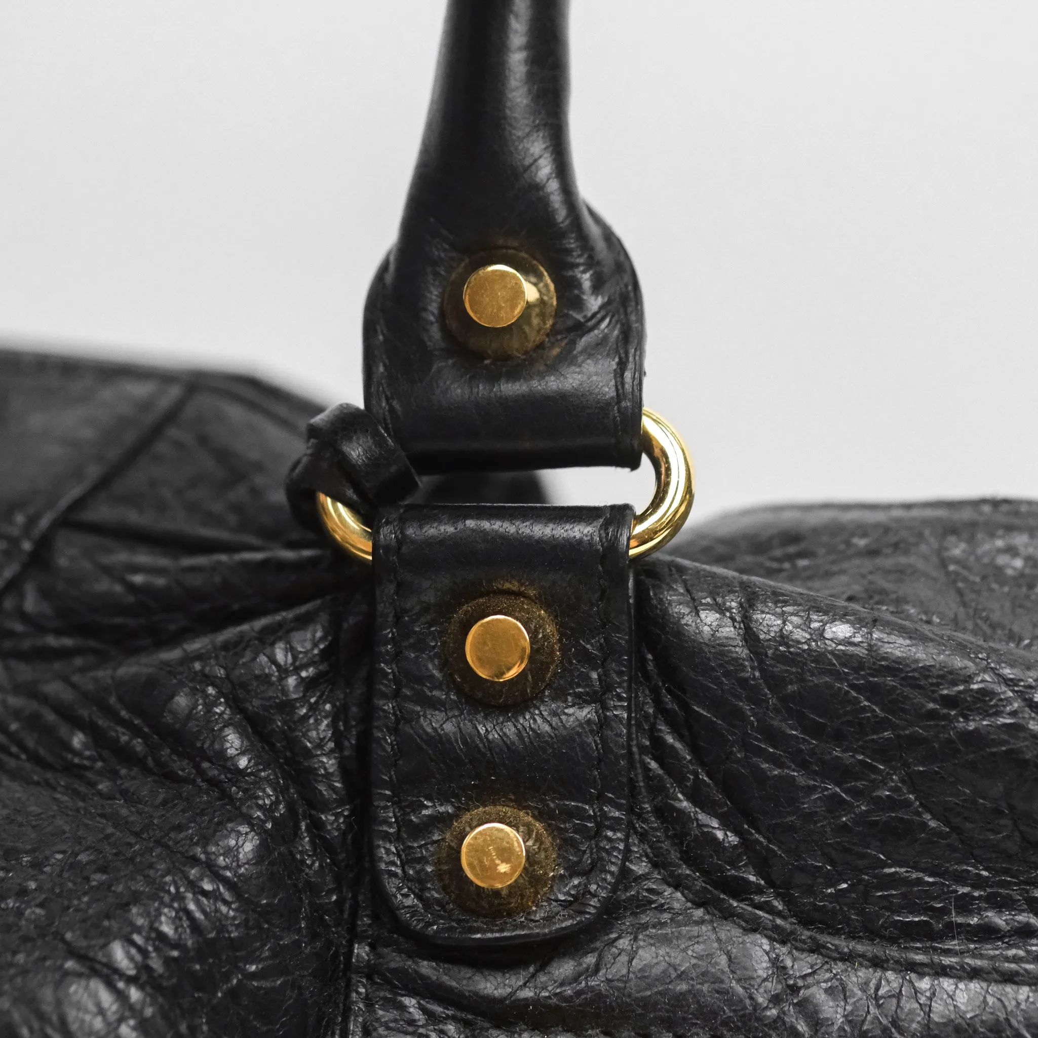 Balenciaga Classic City Bag Black Calfskin Gold Hardware