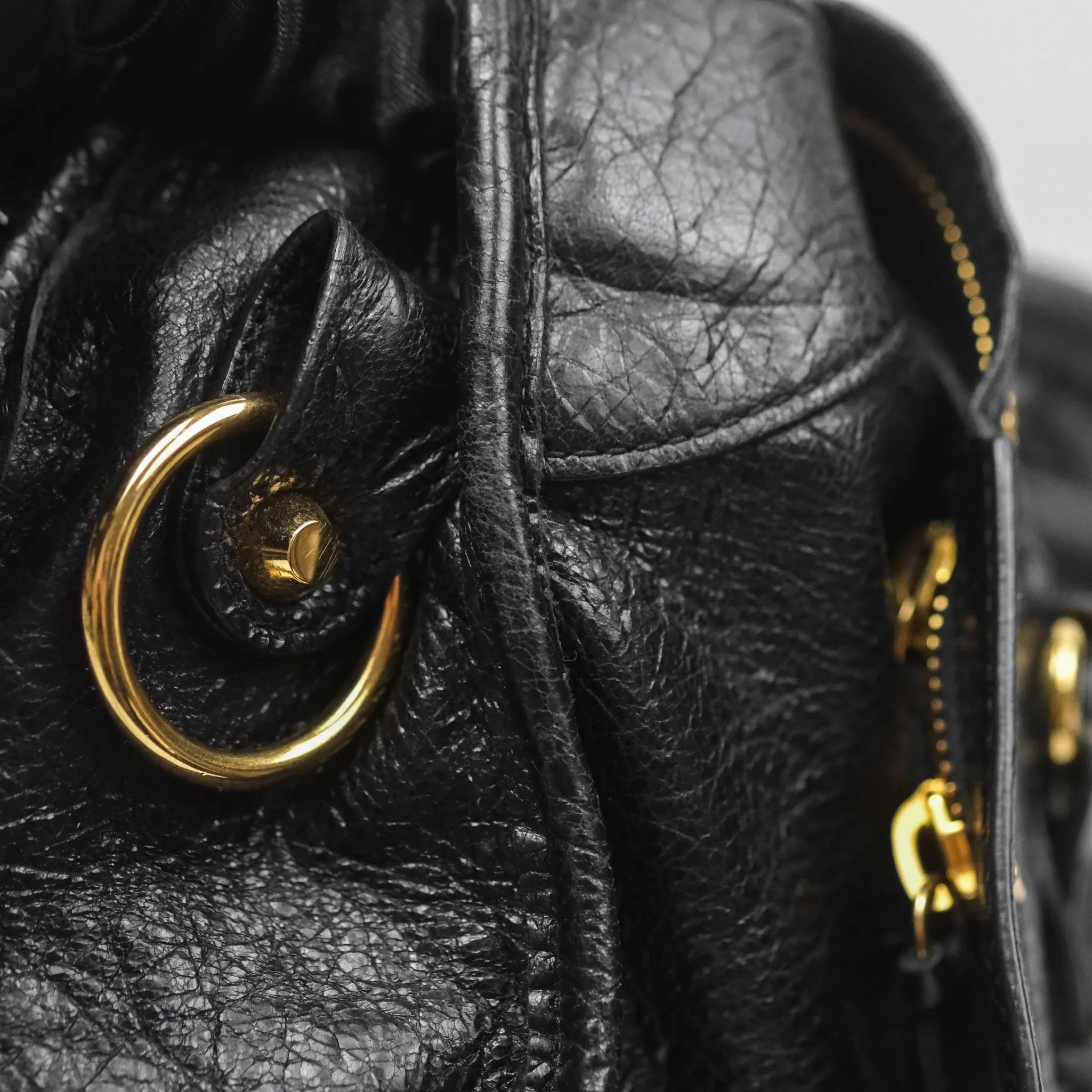 Balenciaga Classic City Bag Black Calfskin Gold Hardware