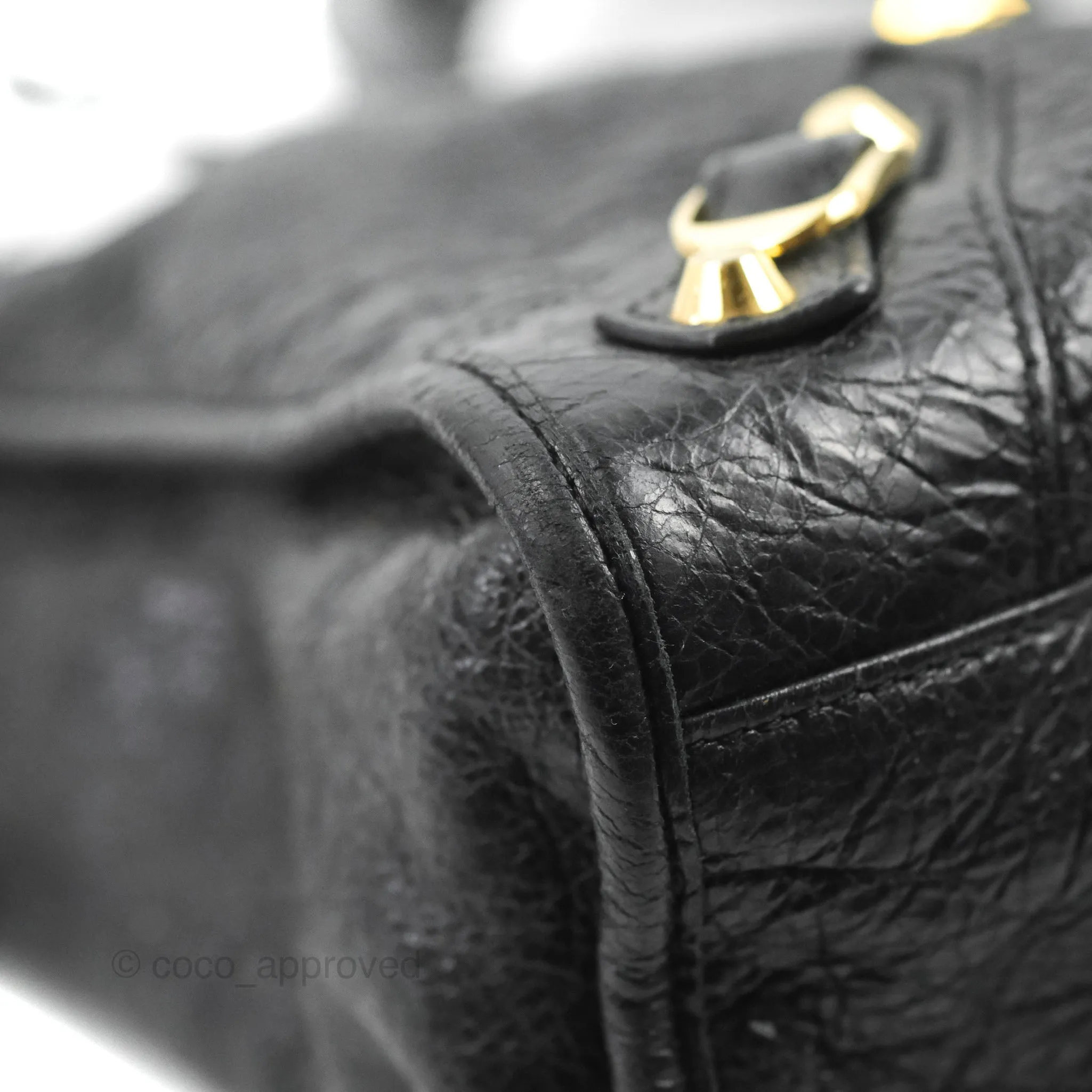 Balenciaga Classic City Bag Black Calfskin Gold Hardware