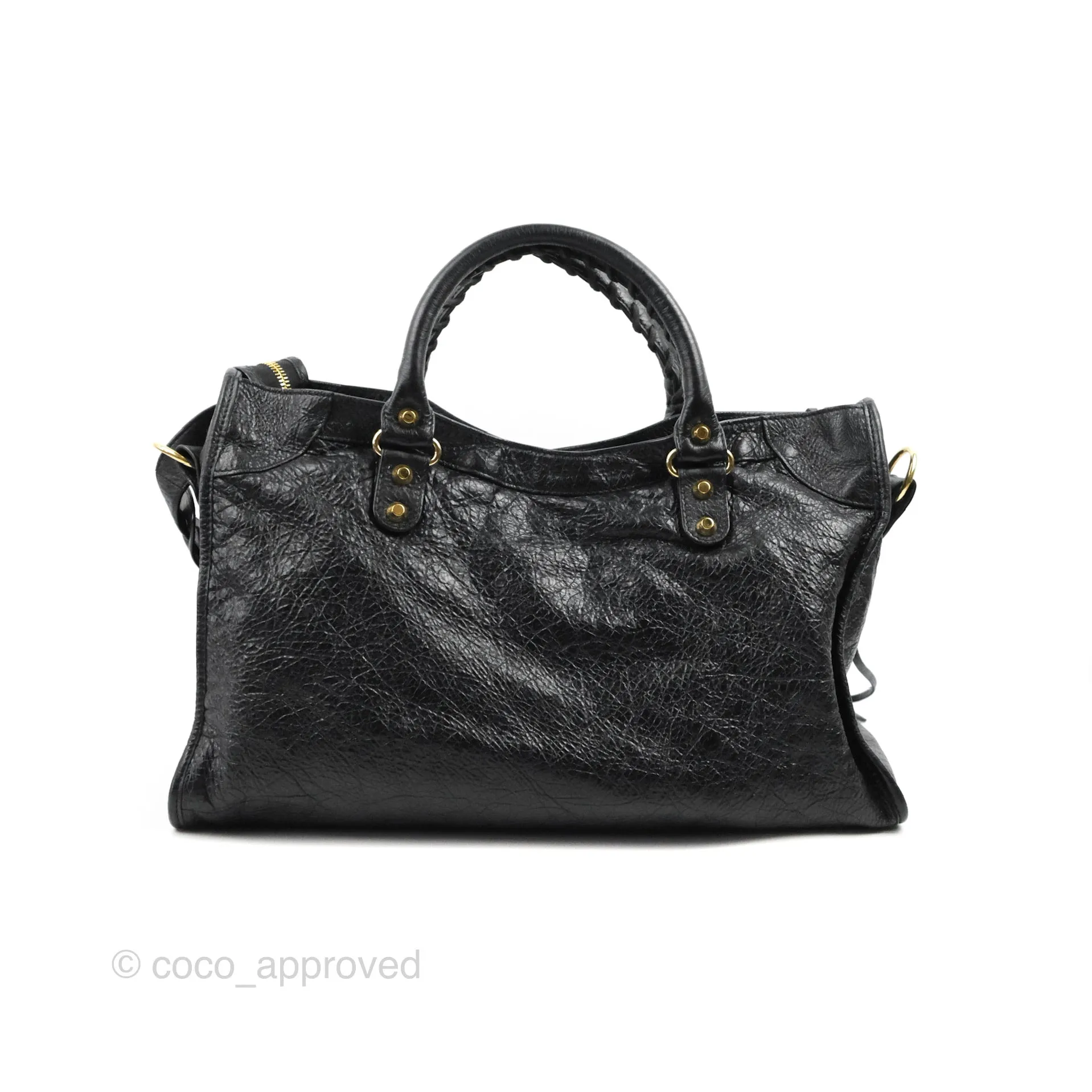 Balenciaga Classic City Bag Black Calfskin Gold Hardware
