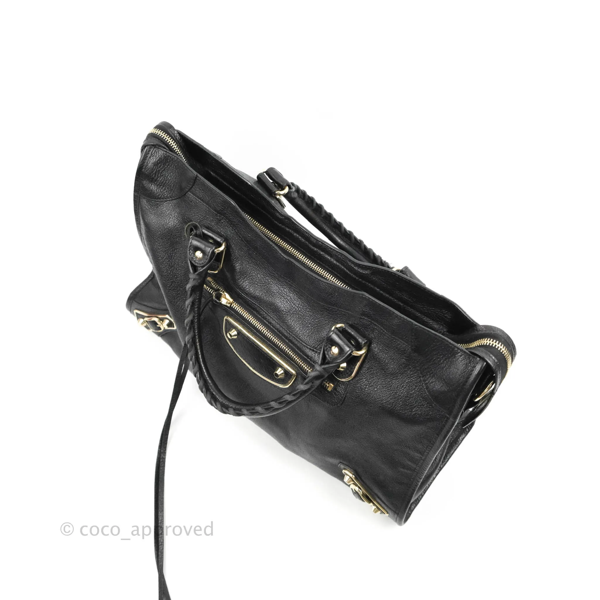 Balenciaga Classic City Bag Black Calfskin Gold Hardware